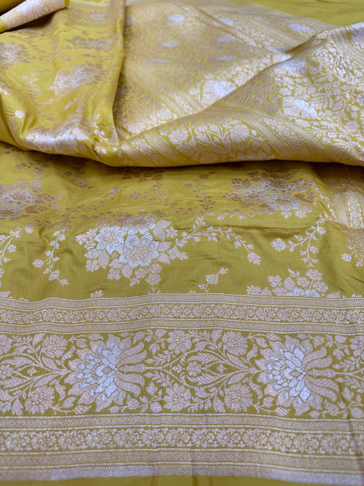 Pure Banarasi Katan Silk Sona Mina Jaal Saree