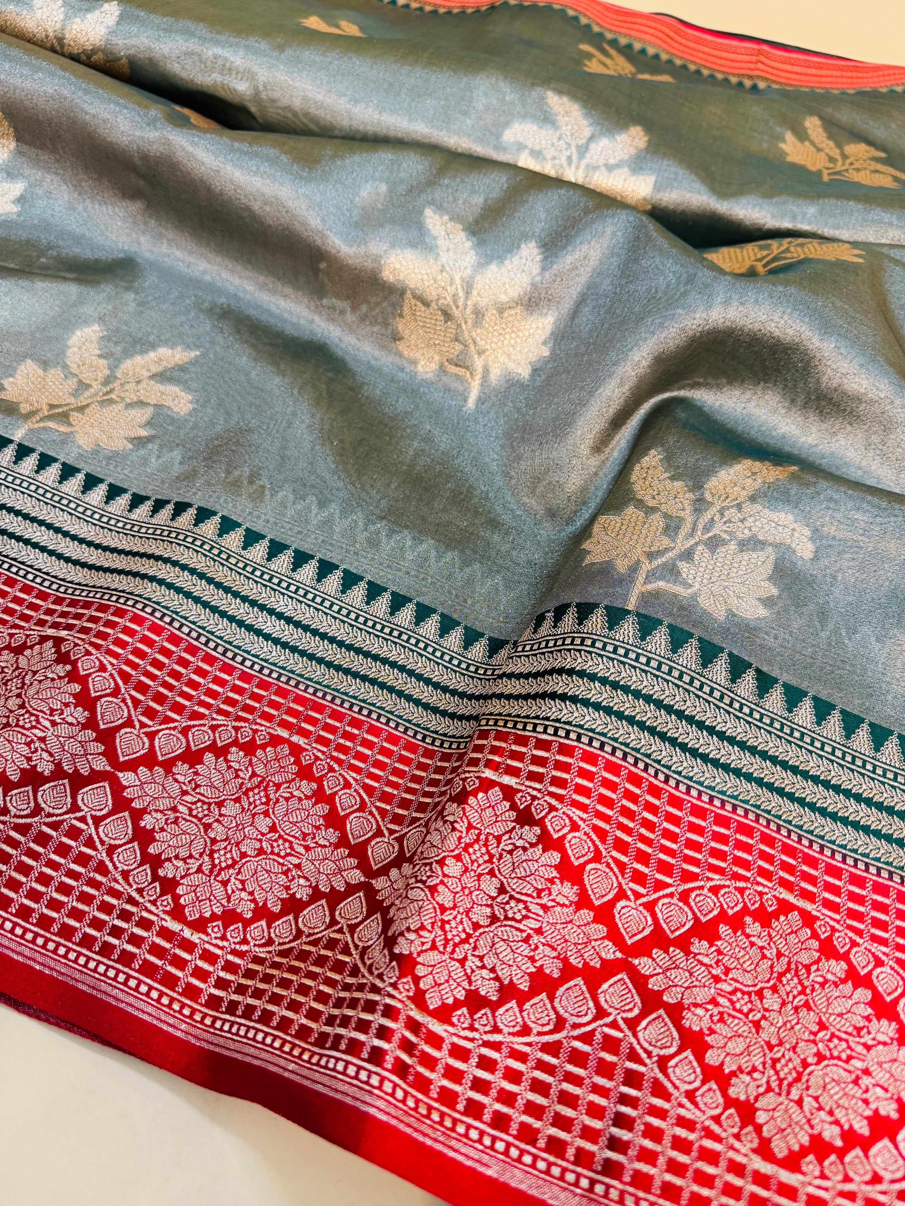 Art Silk Tissue Buta Saree