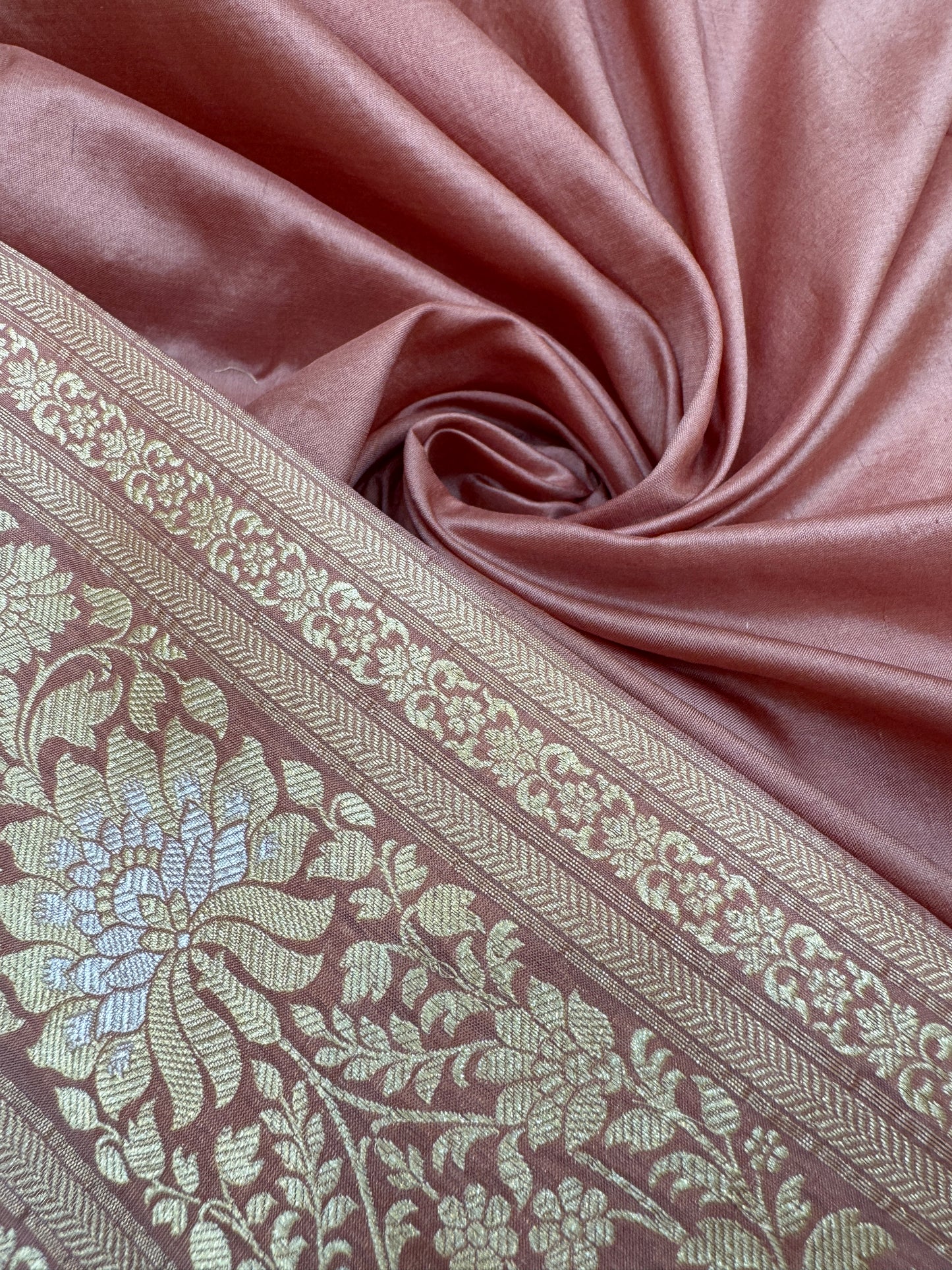 Pure Banarasi Katan Silk Sona Mina Jaal Saree