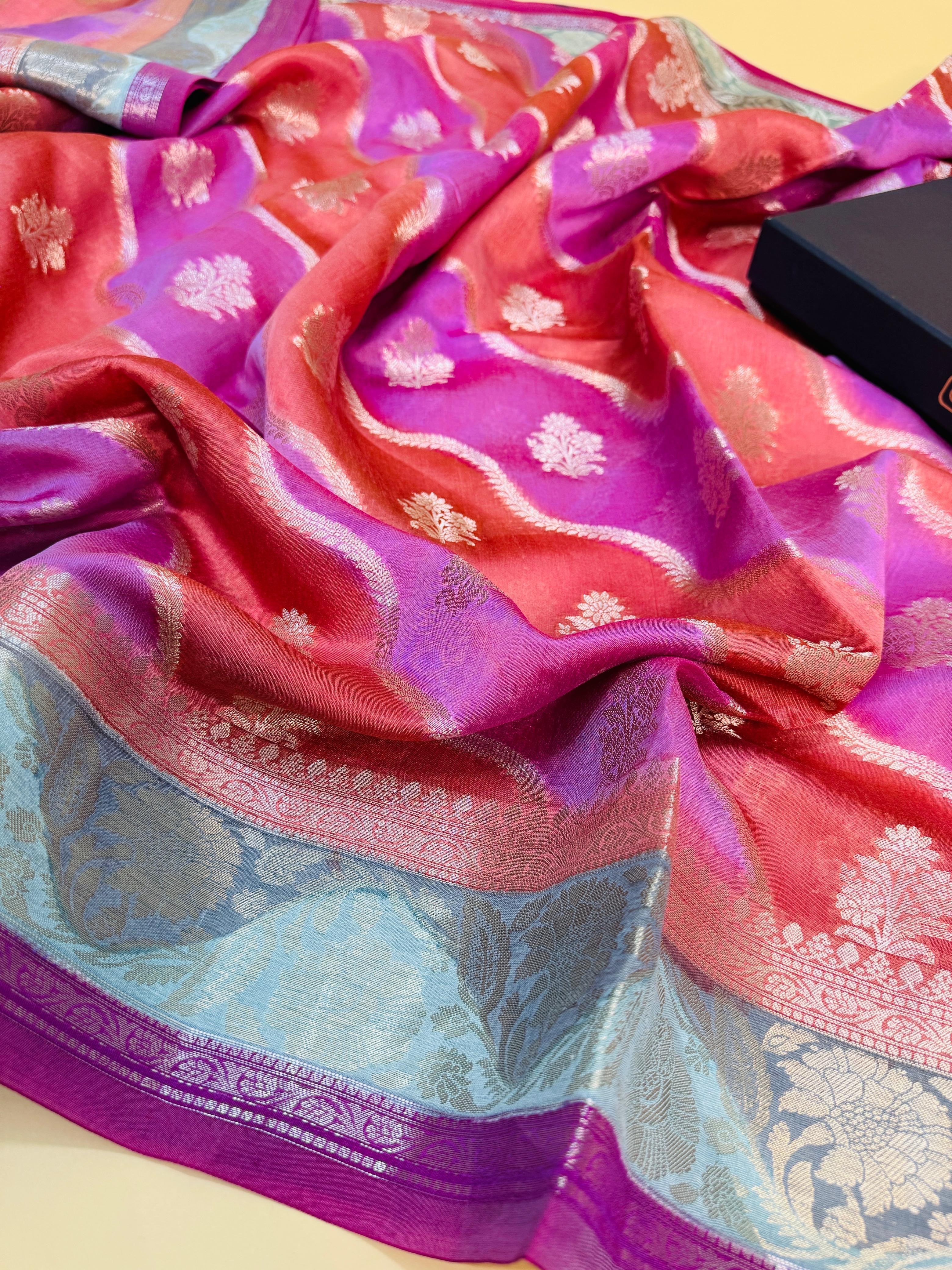 Pure Chiniya Rangkaat Saree