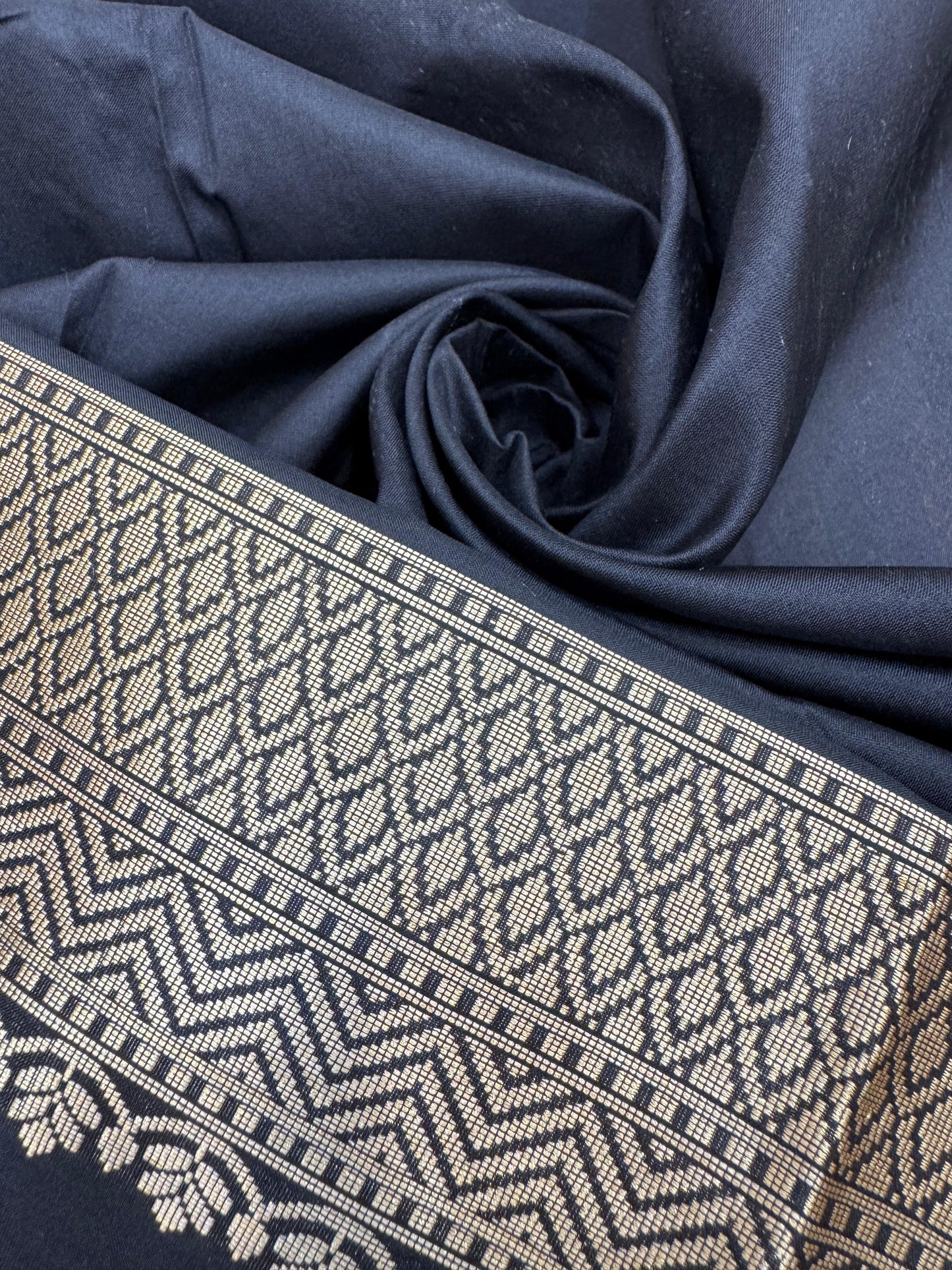 Pure Banarasi Katan Silk Stripe Sarees