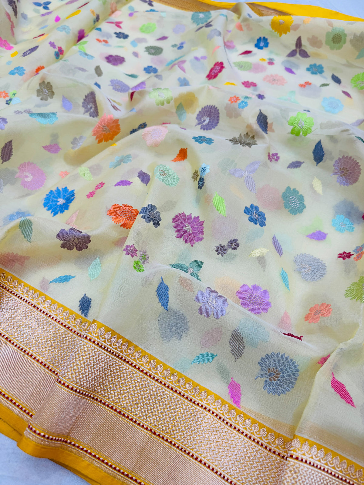 Kora Organza Multi Mina Jaal Saree