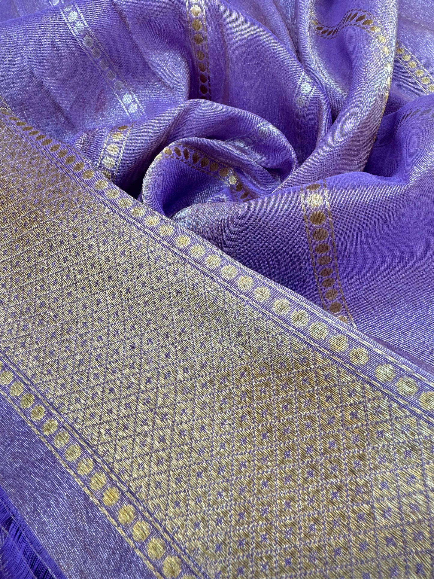 Pure Banarasi Katan Tissue Silk Skirt Saree
