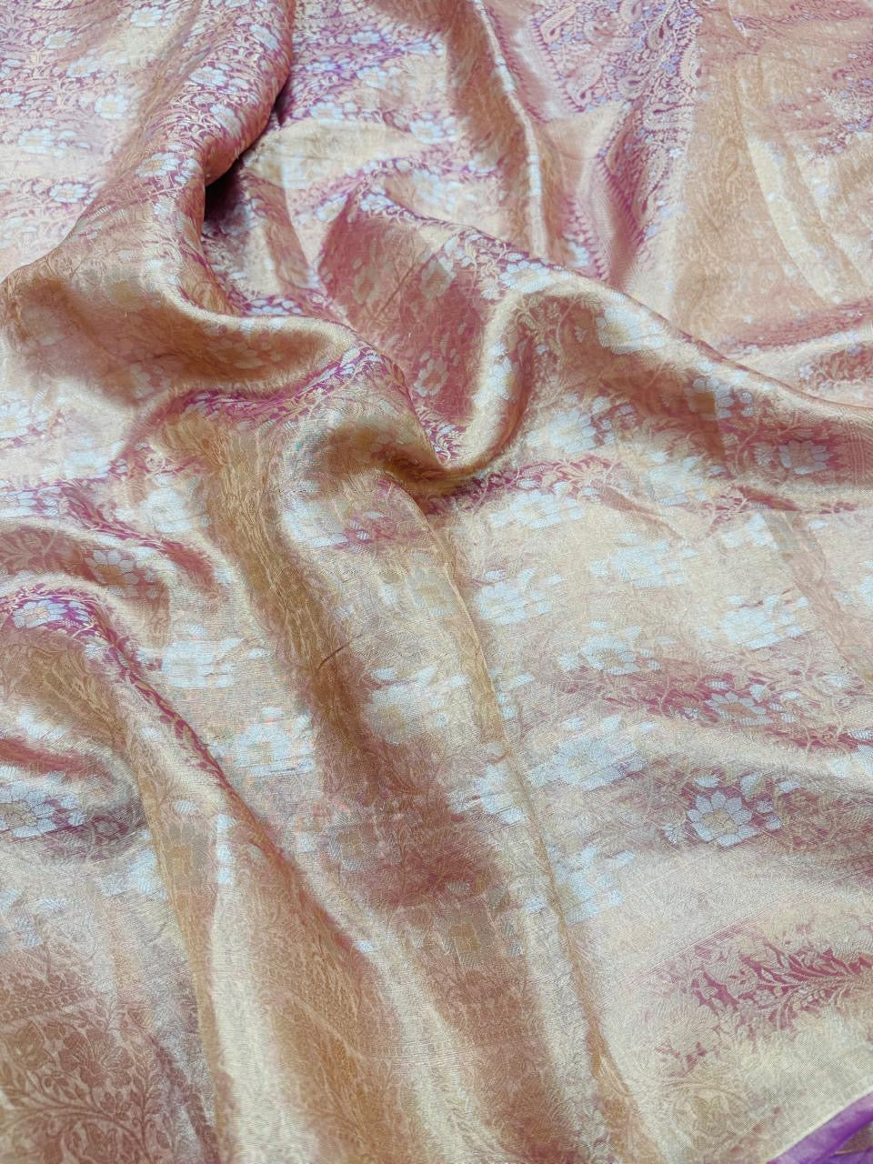 Tissue Brocade Jaal Saree