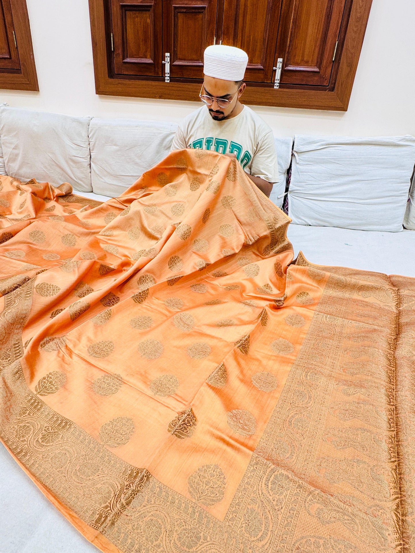 Pure Banarasi Chiniya Silk Buta Saree