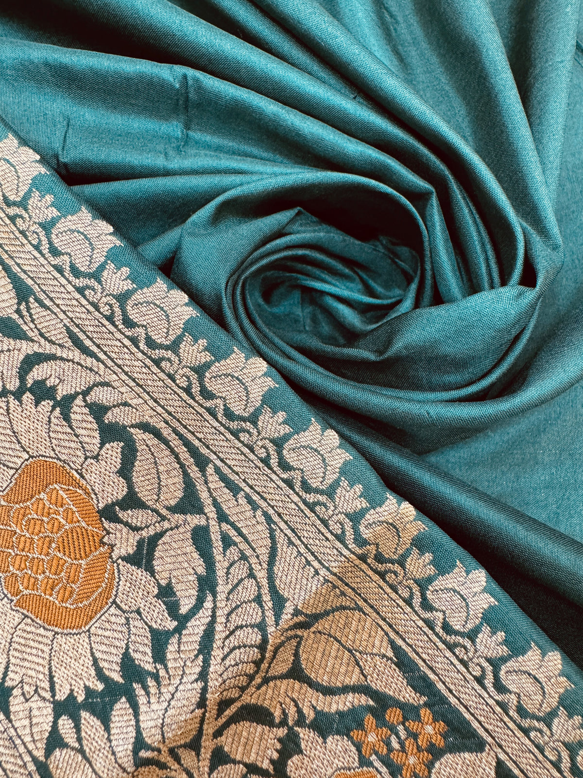 Cutwork Katan Mina Jaal Saree