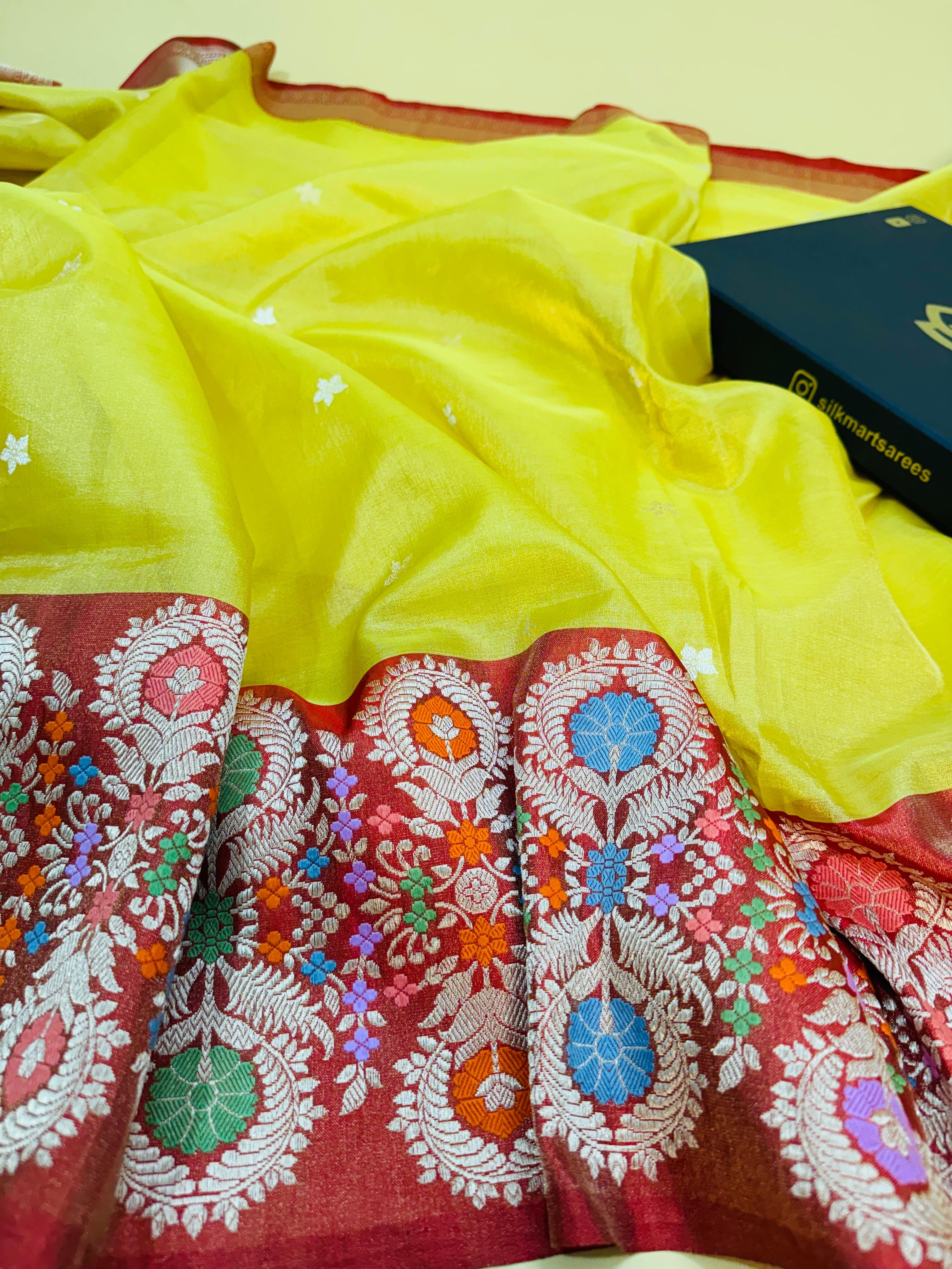 Kora Kadiyal Border Saree