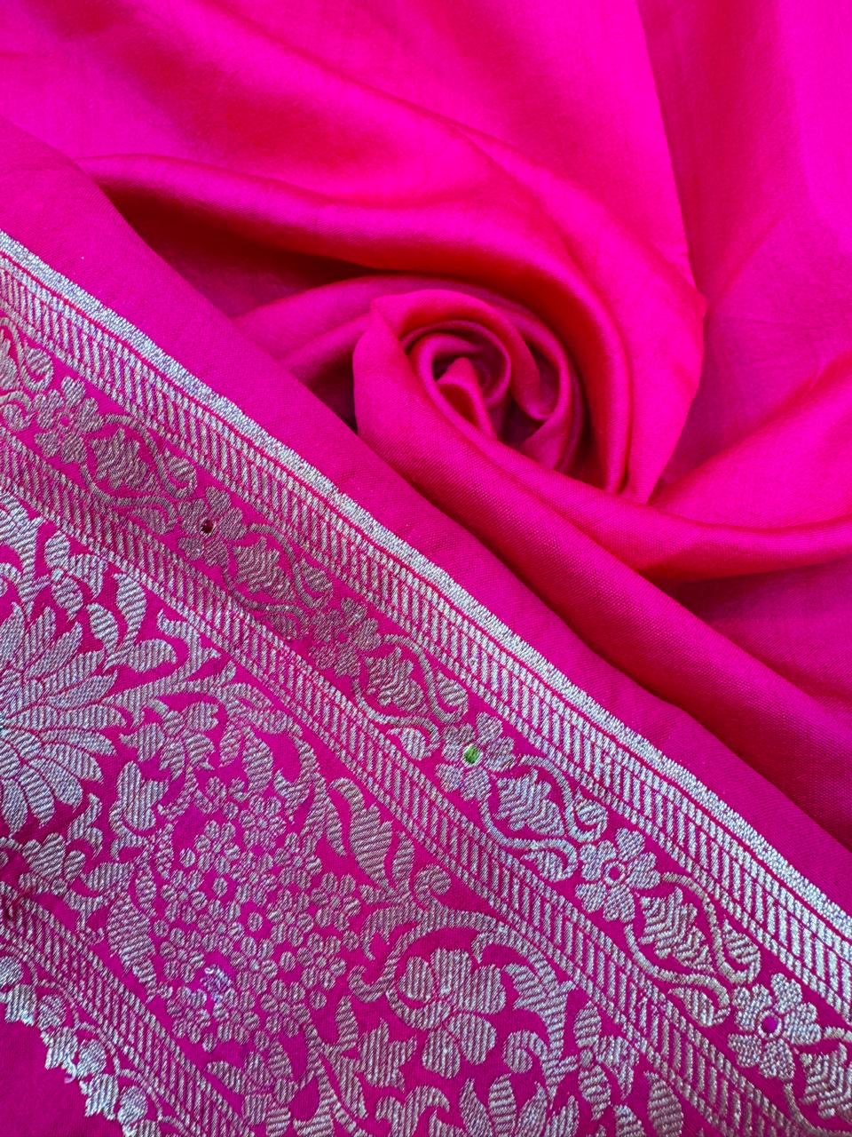 Pure Banarasi Chiniya Silk Mina Buta Saree