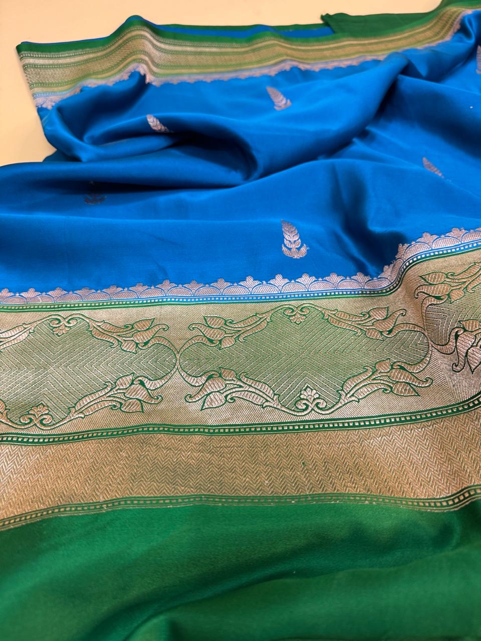 Katan Silk Designer Half n Half Saree