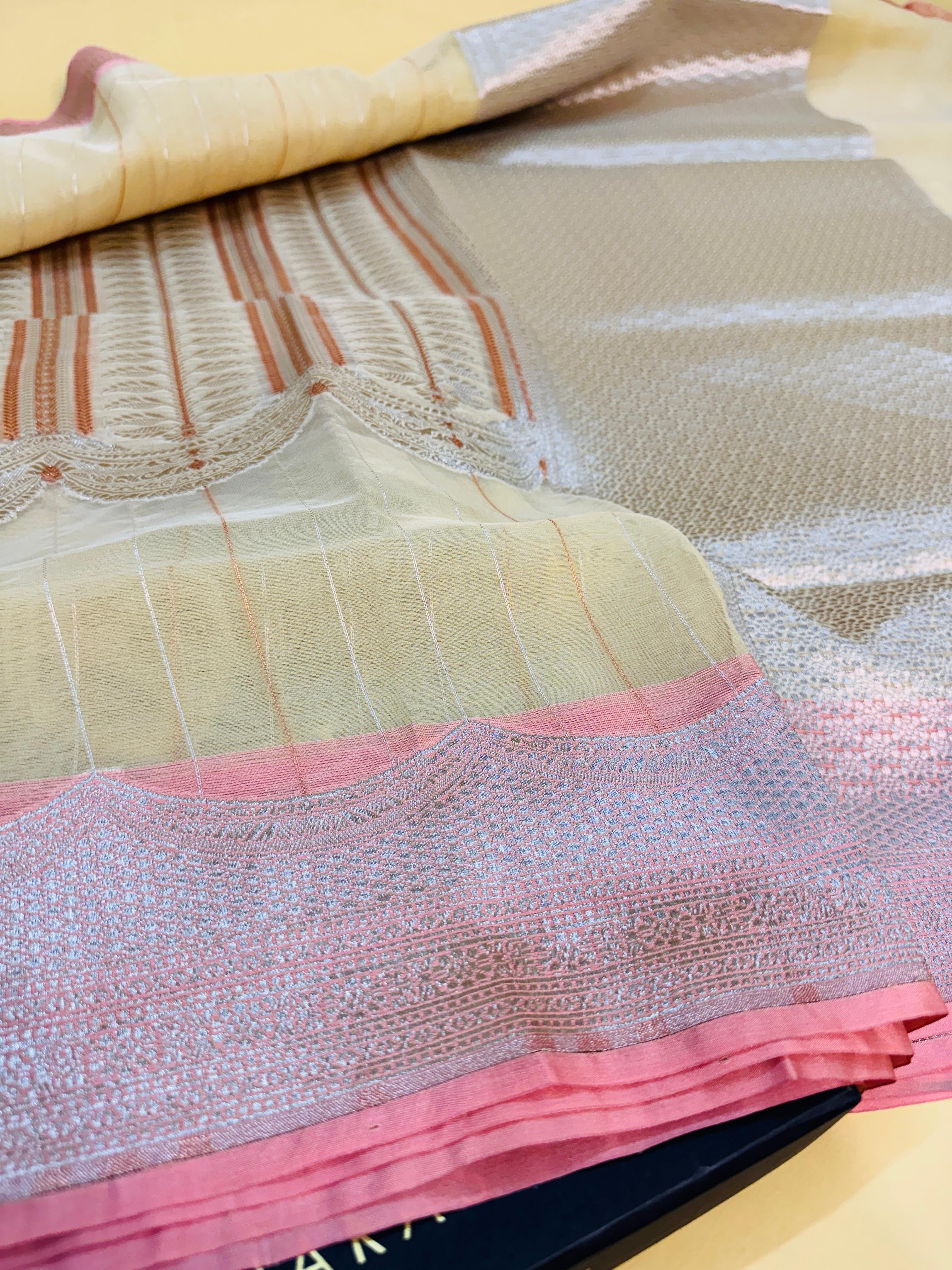 Art Silk Kora Designer Saree