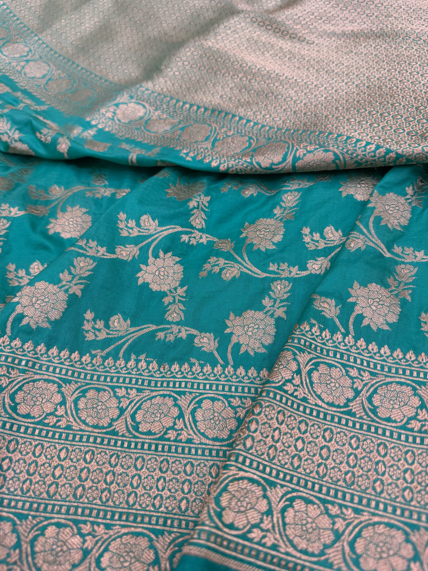 Pure Banarasi Katan Silk Jaal Saree