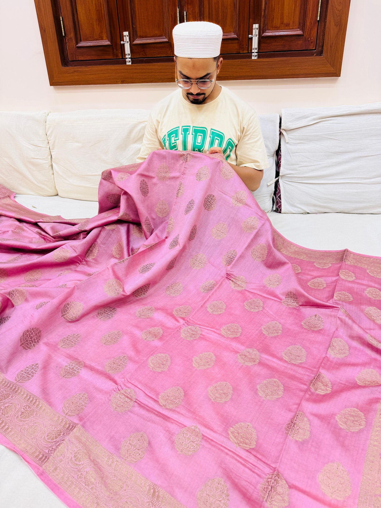 Pure Banarasi Chiniya Silk Buta Saree