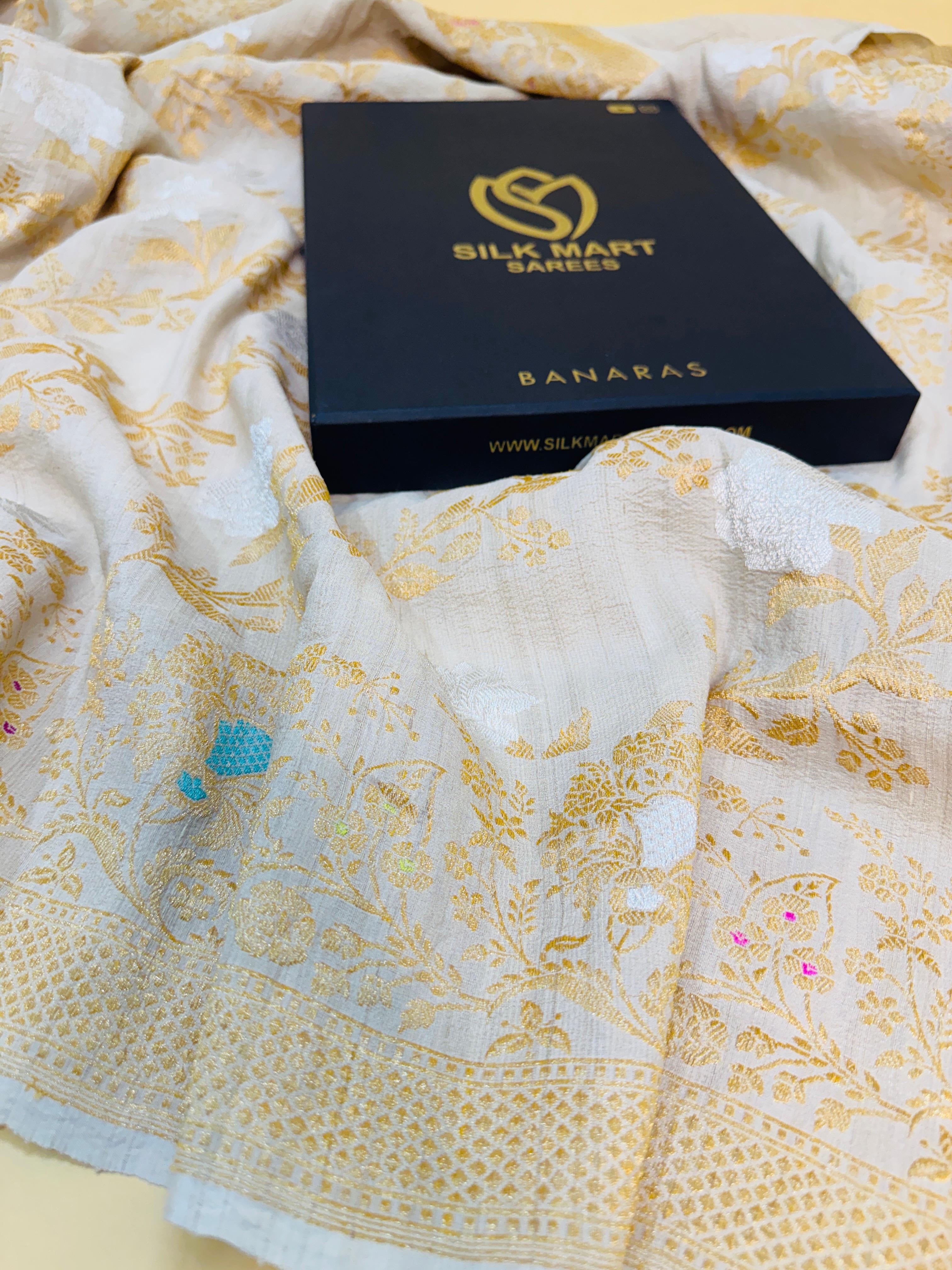 Pure Banarasi Tasar Silk Sona Rupa Saree