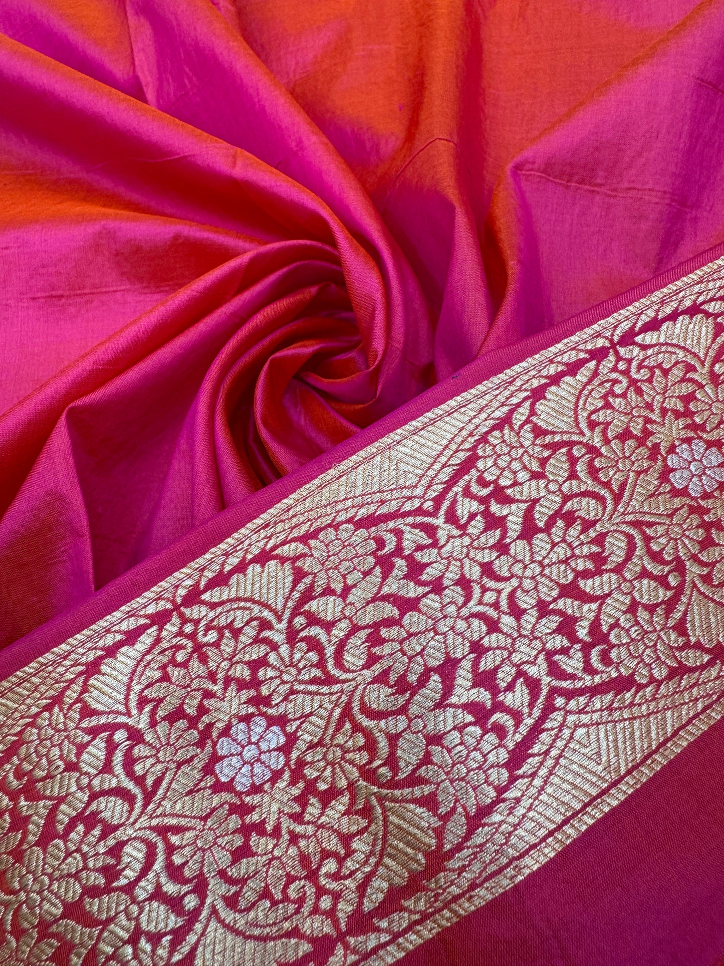 Pure Banarasi Katan Silk Sona Mina Jaal Saree
