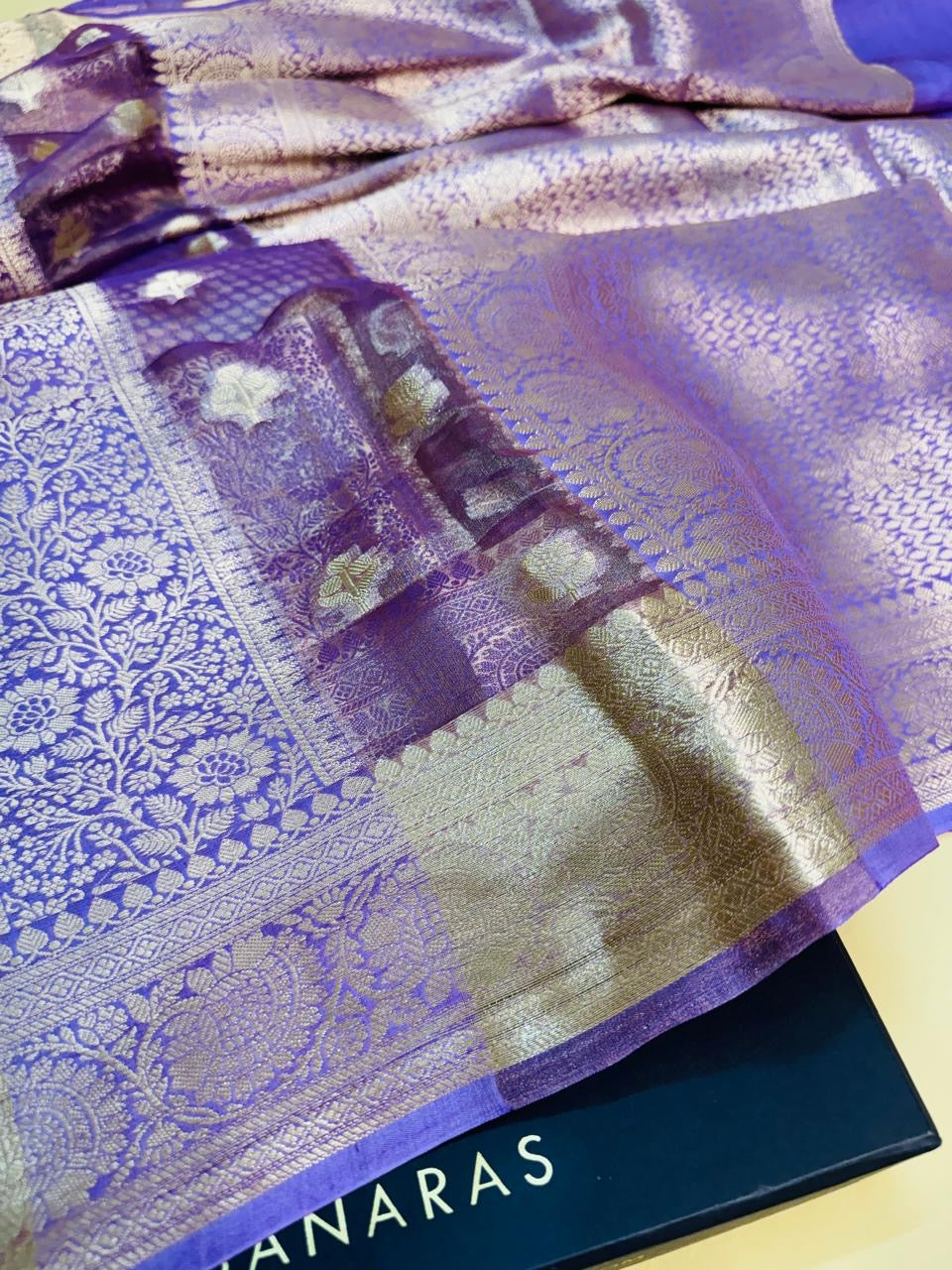Pure Banarasi Chiniya Tissue Brocade Saree