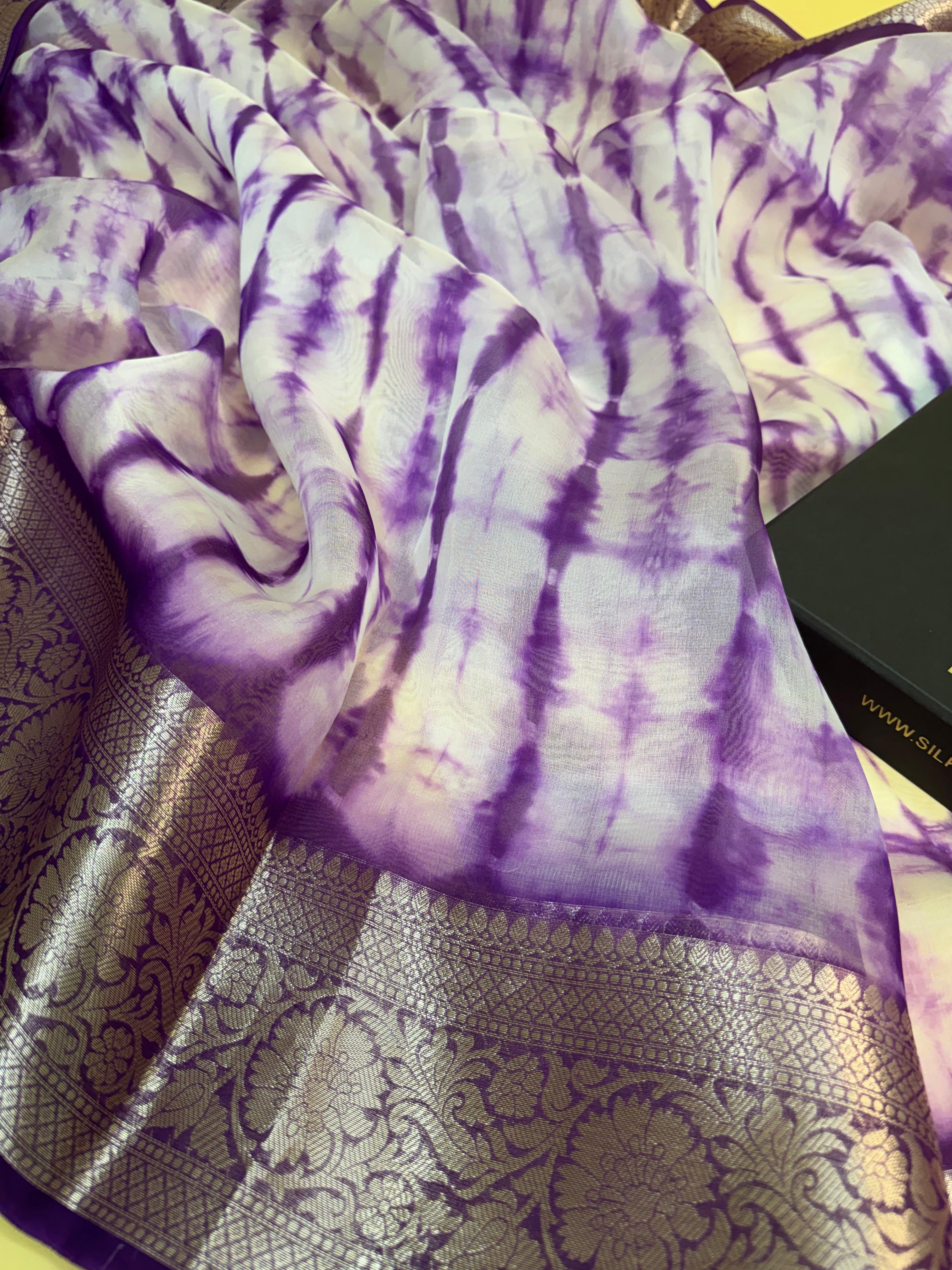 Kora Silk Designer Print Saree