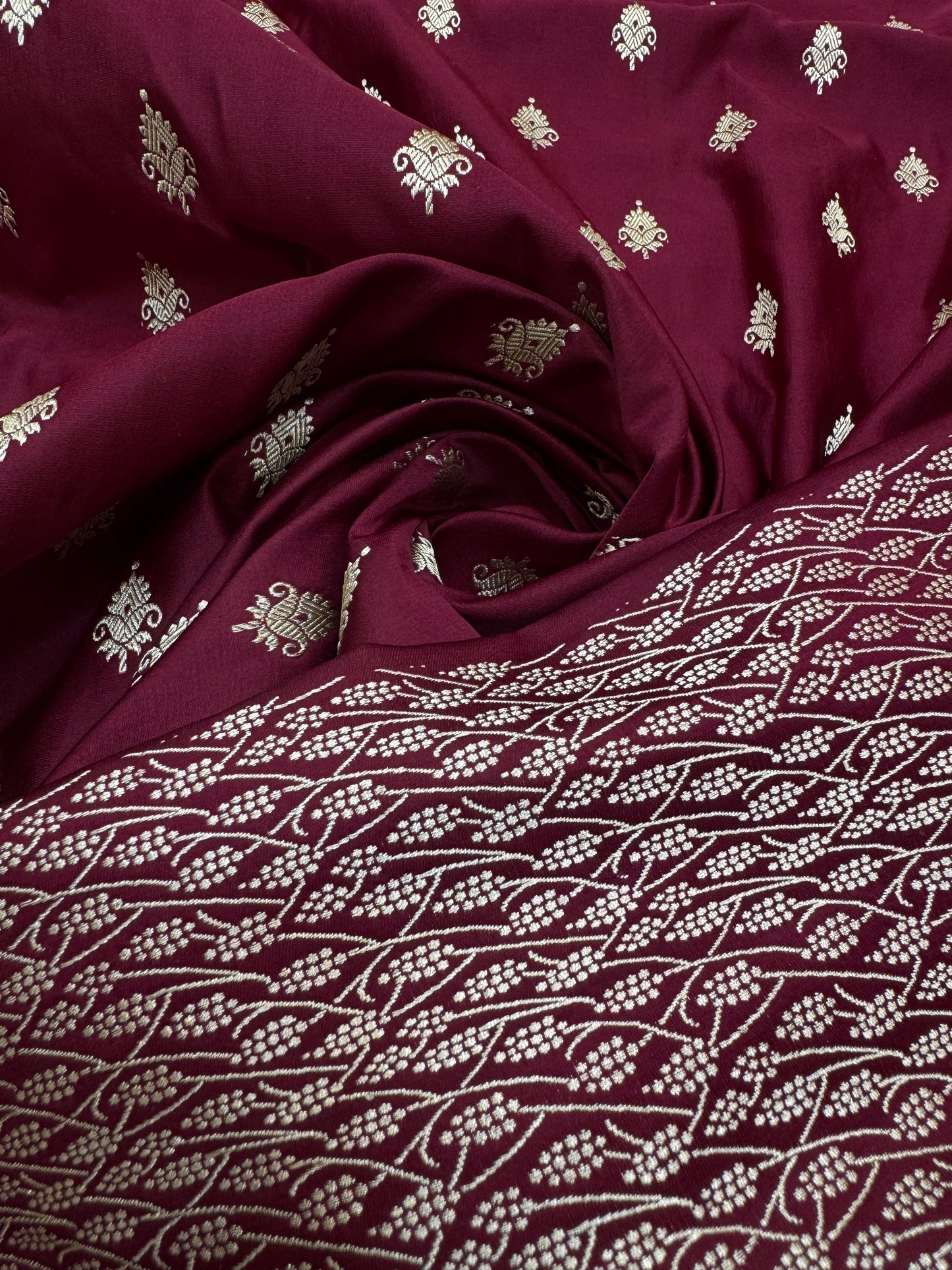 Pure Banarasi Katan Silk Plain Saree