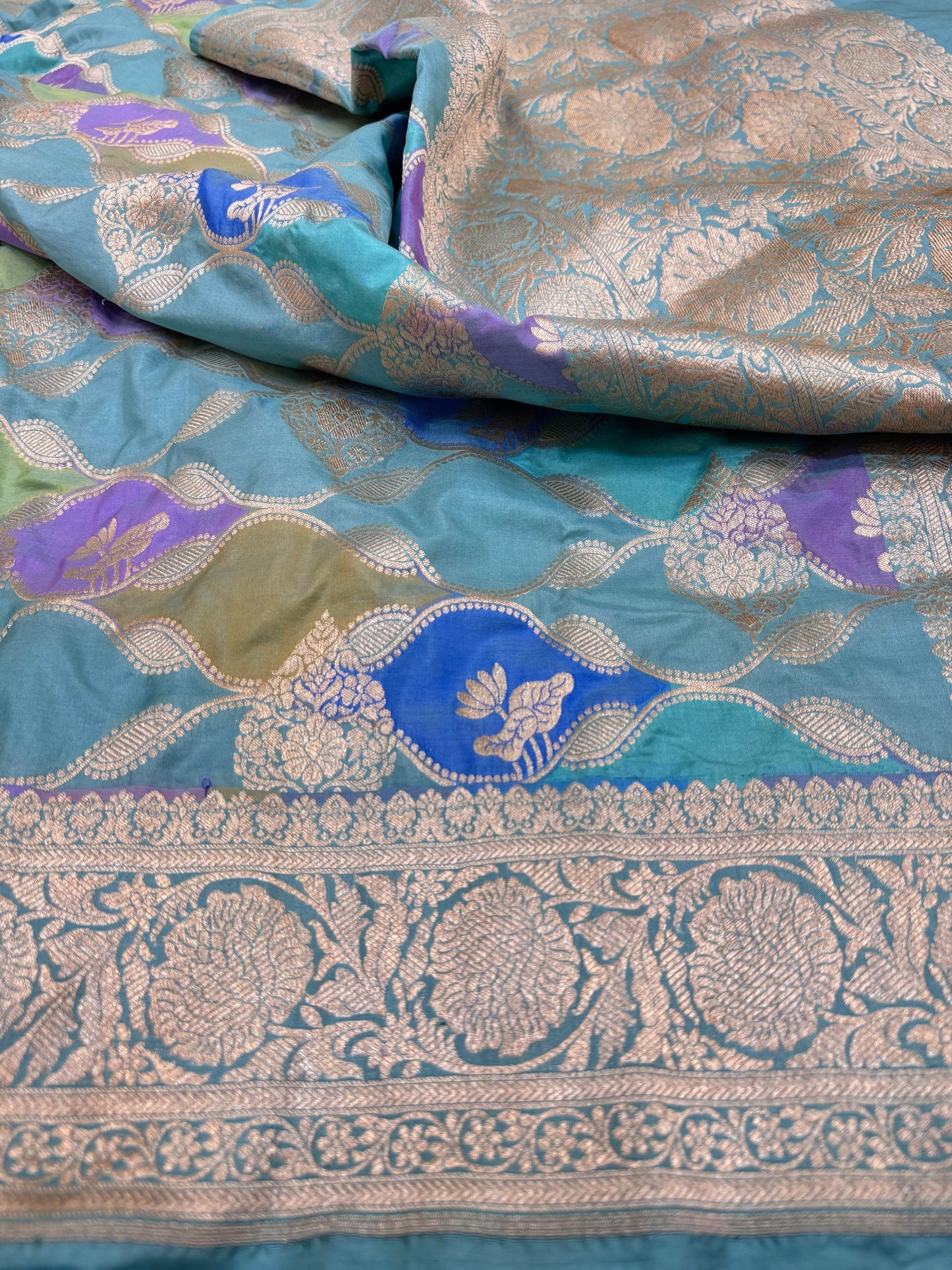 Pure Banarasi Katan Silk Rangkaat Saree