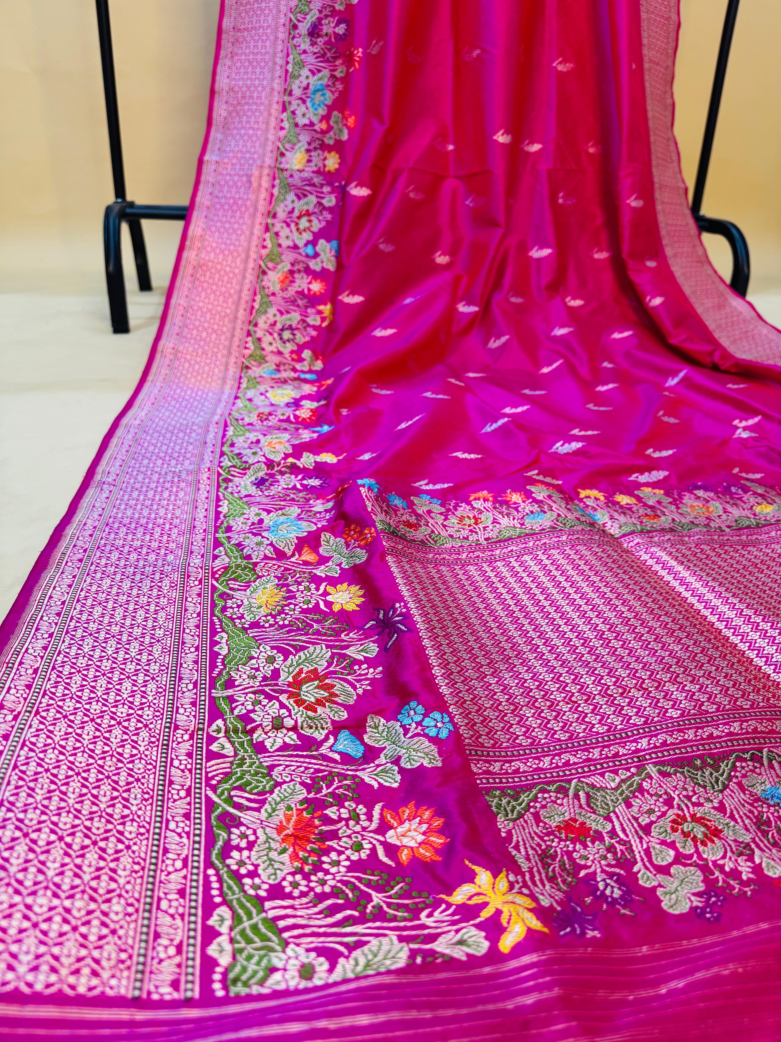 Pure Banarasi Katan Silk Kaduwa Buta Saree