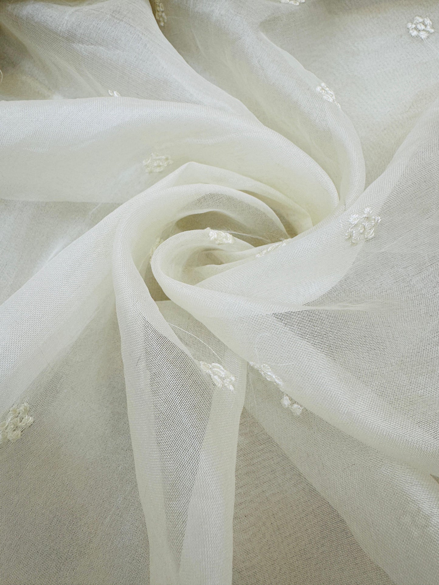 Pure Banarasi Kora Embroidery Saree