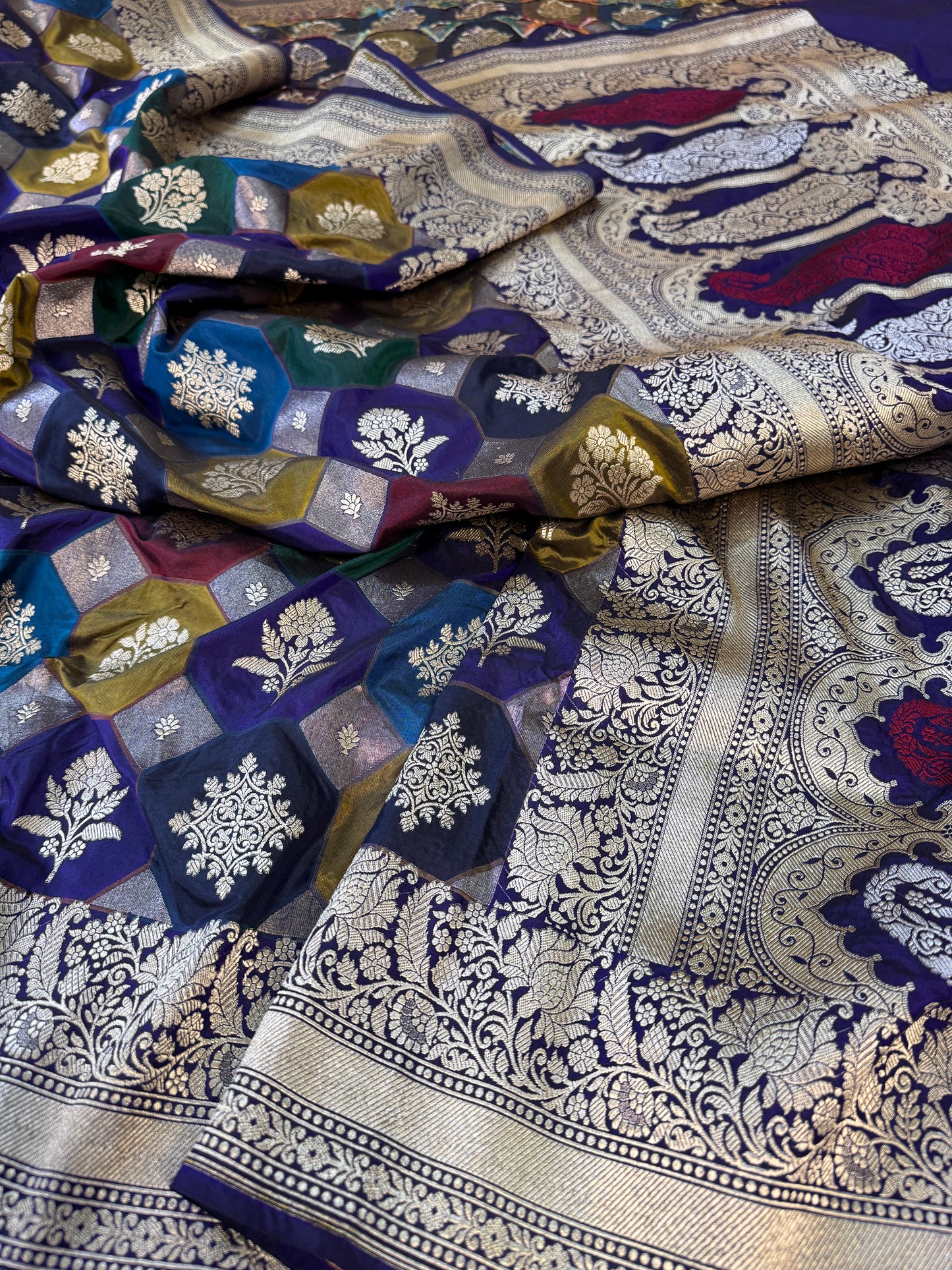 Pure Banarasi Katan Silk Rangkaat Saree