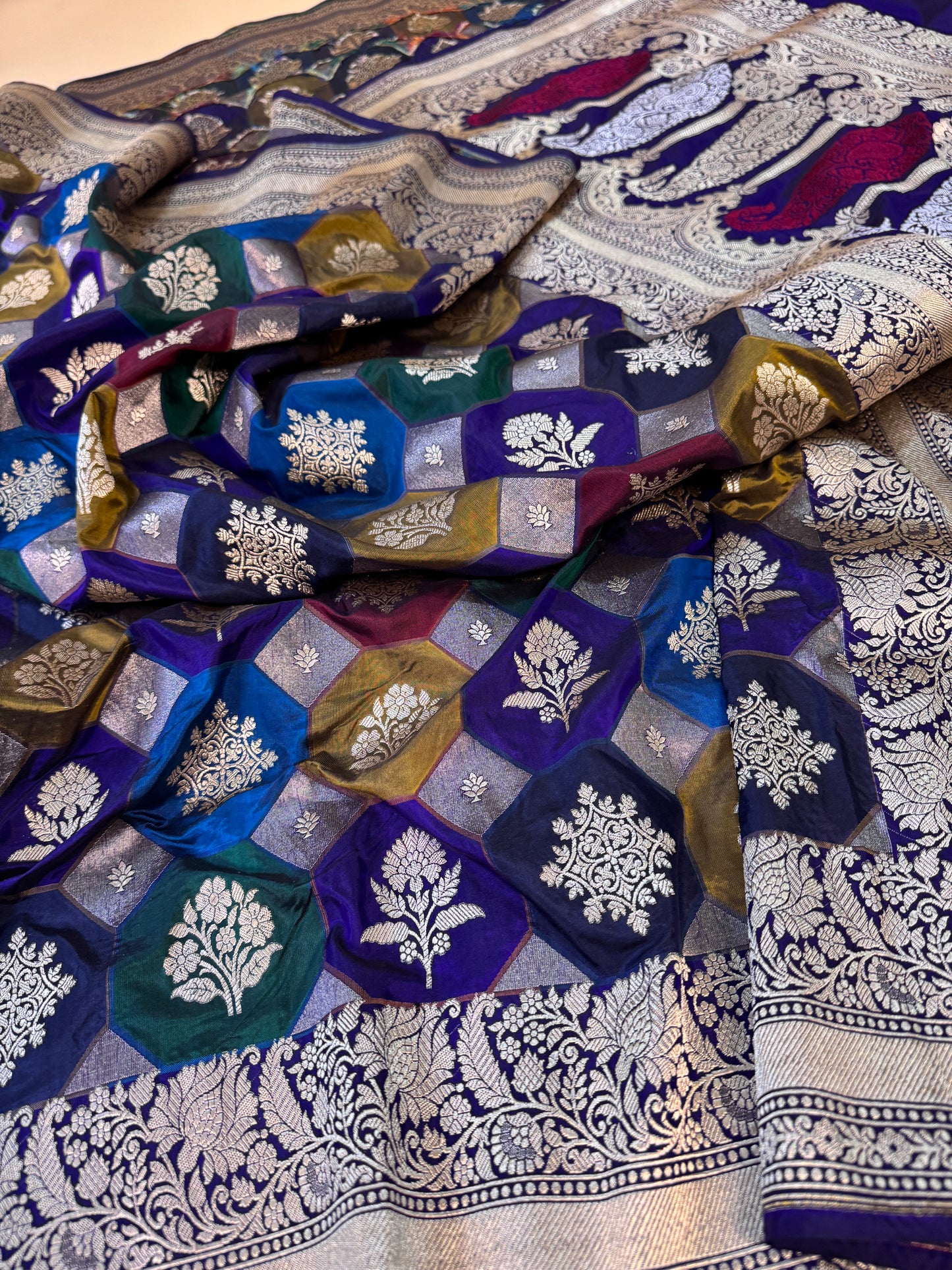Pure Banarasi Katan Silk Rangkaat Saree