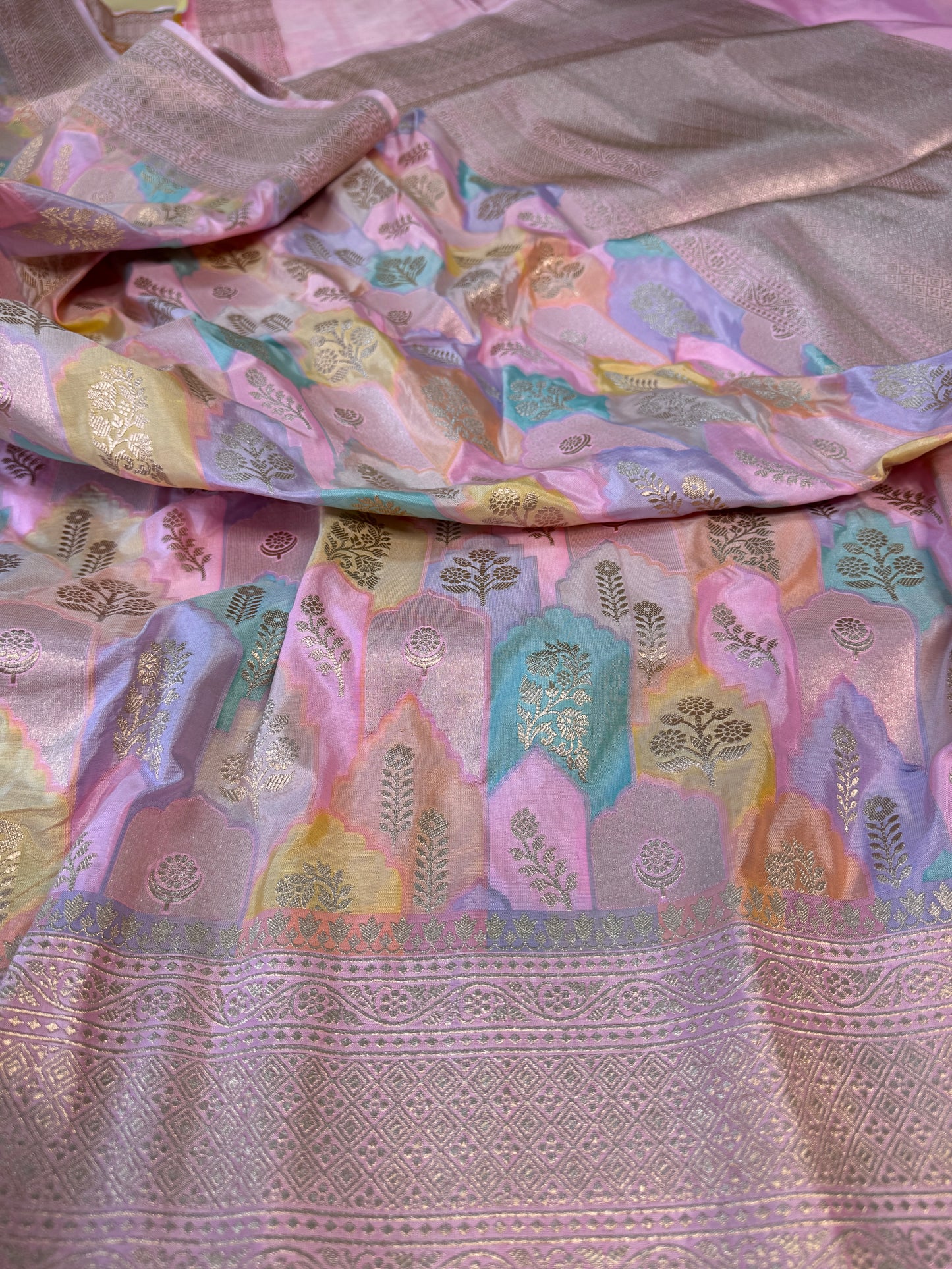 Pure Banarasi Katan Silk Rangkaat Saree
