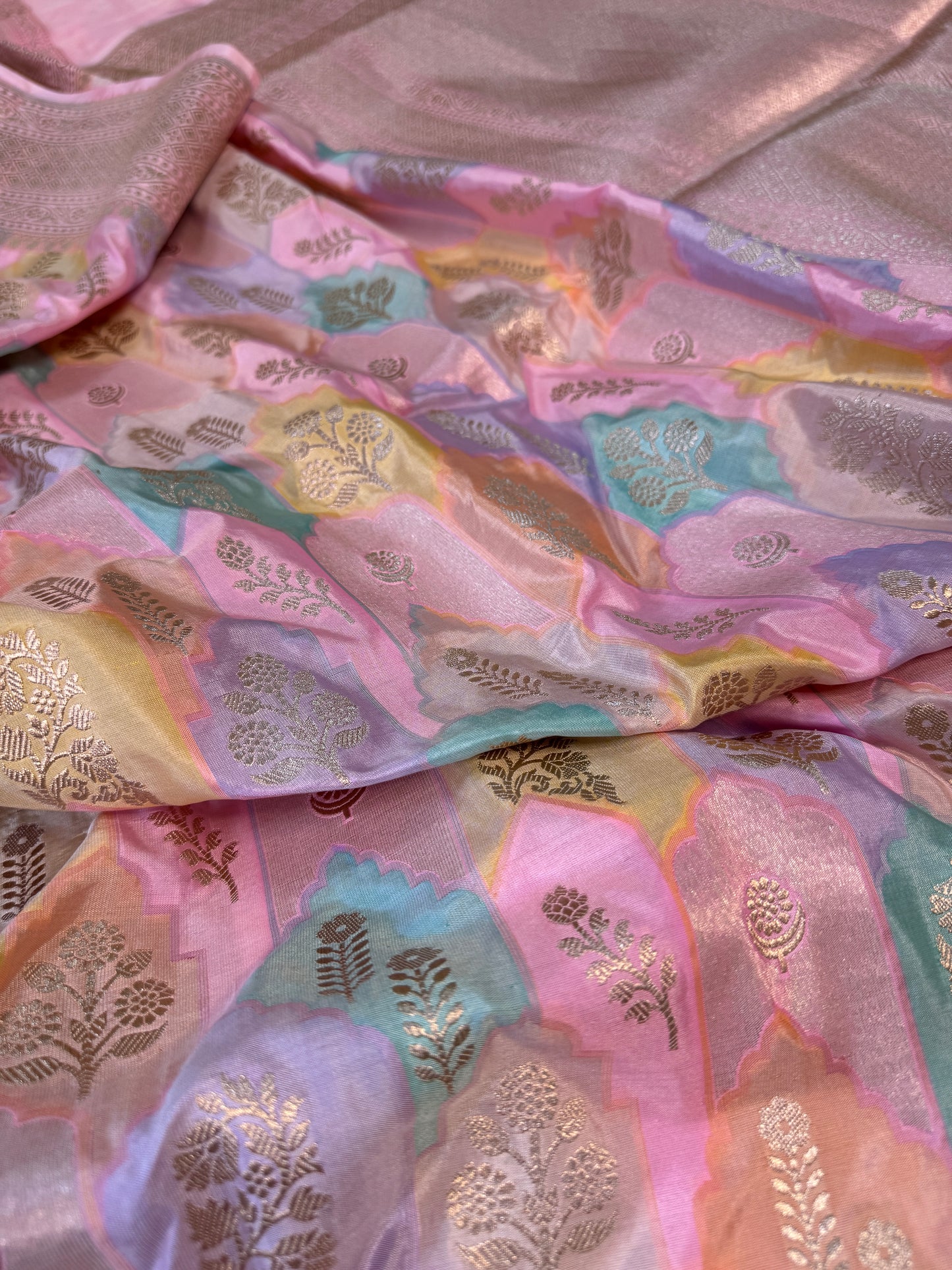 Pure Banarasi Katan Silk Rangkaat Saree
