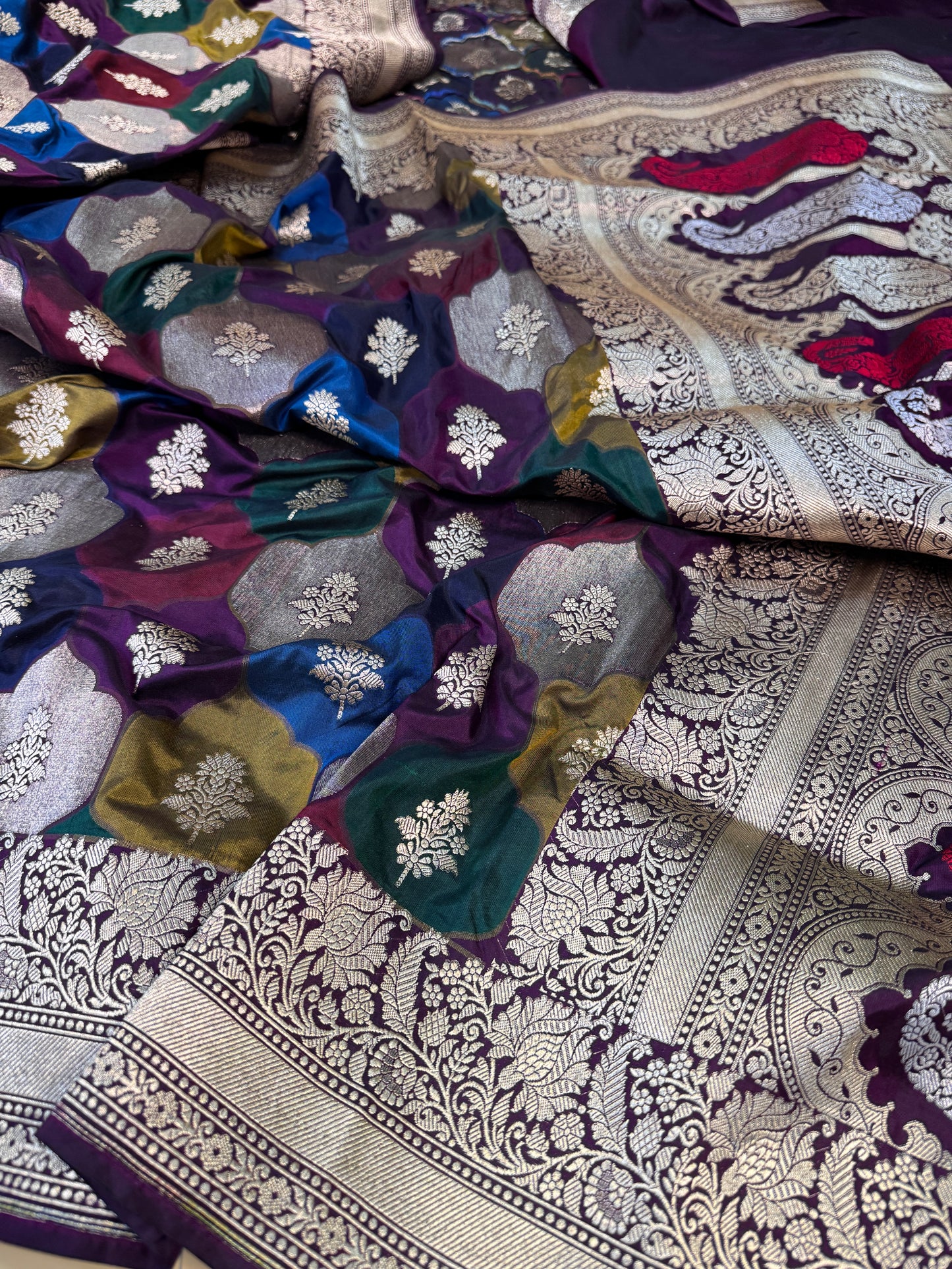 Pure Banarasi Katan Silk Rangkaat Saree
