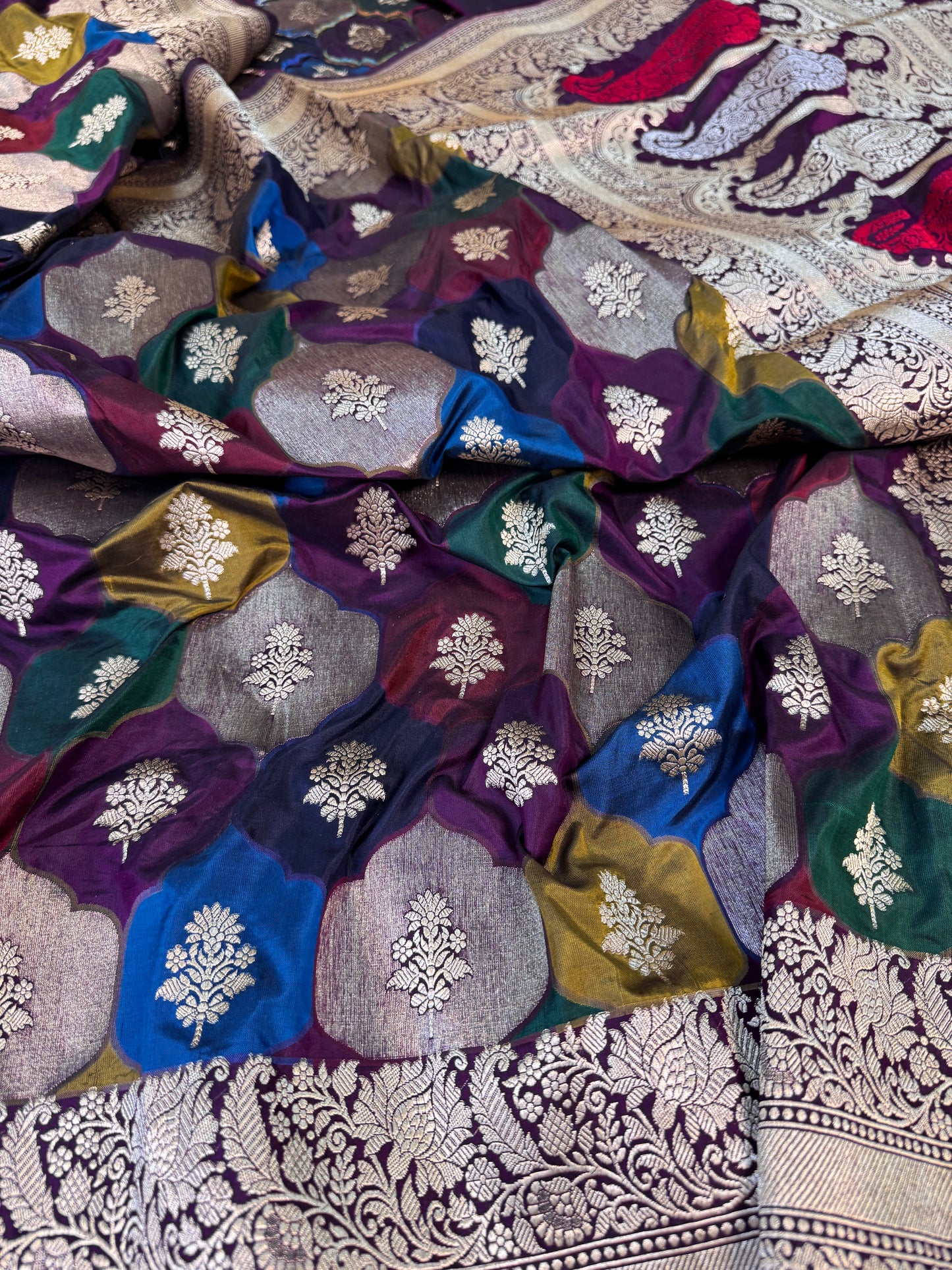 Pure Banarasi Katan Silk Rangkaat Saree