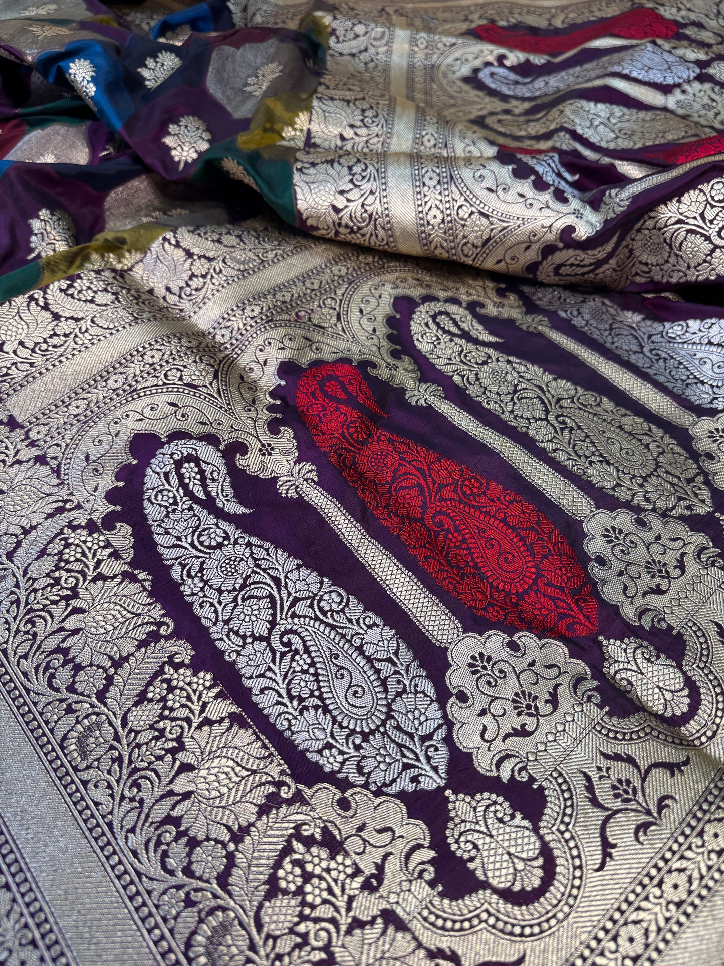 Pure Banarasi Katan Silk Rangkaat Saree