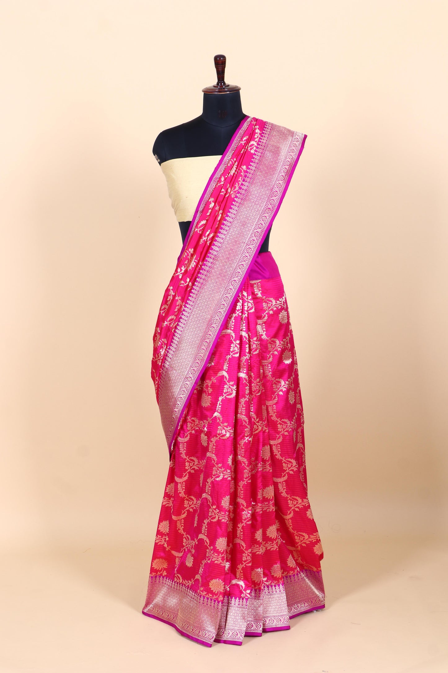 Pure Katan Silk Kadhwa Jaal Banarasi Saree