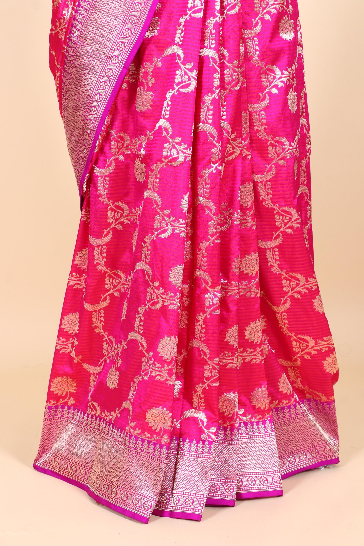 Pure Katan Silk Kadhwa Jaal Banarasi Saree
