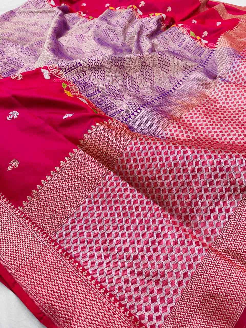Katan Silk Skirt Brocade Saree