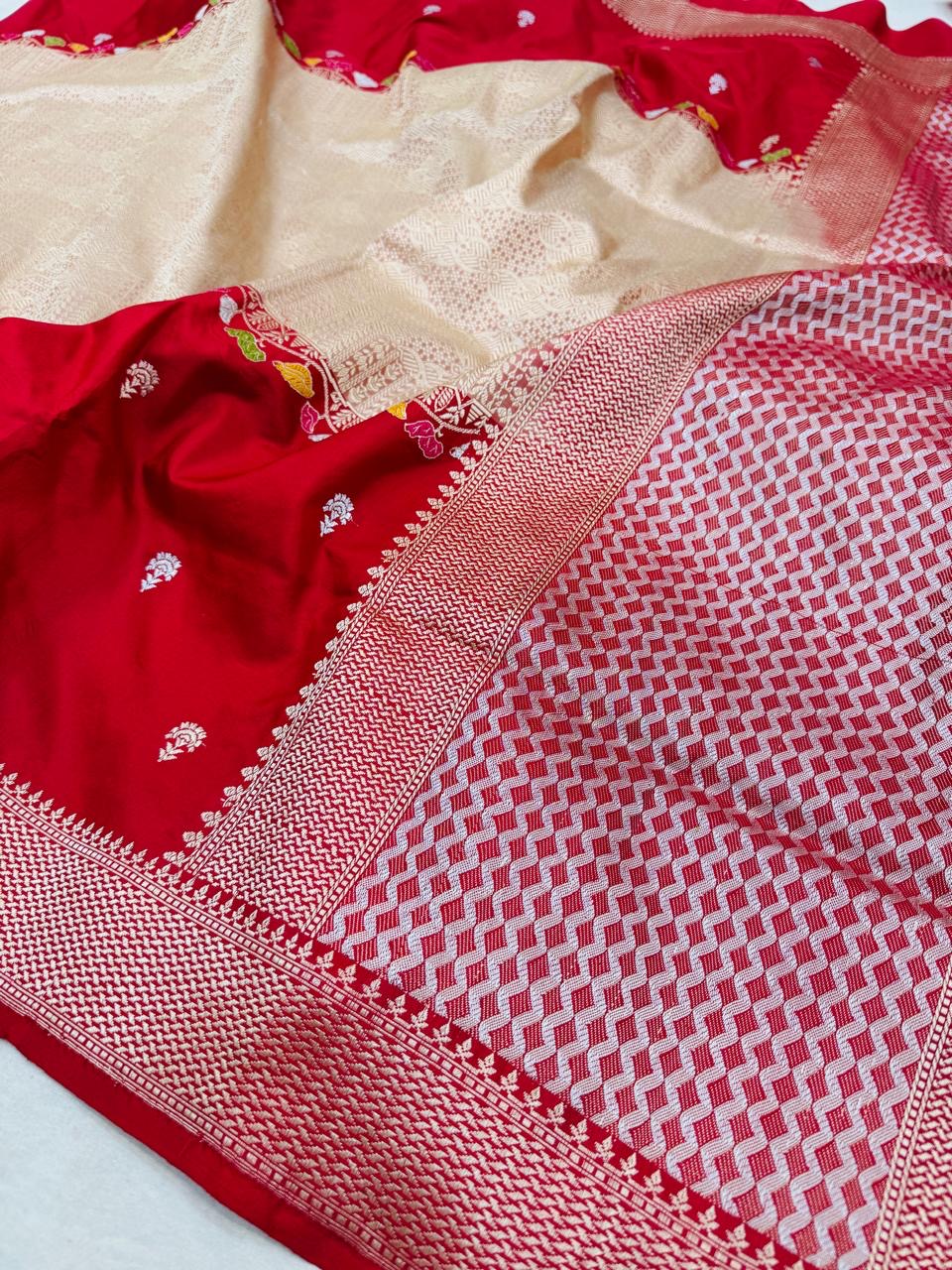 Katan Silk Skirt Brocade Saree