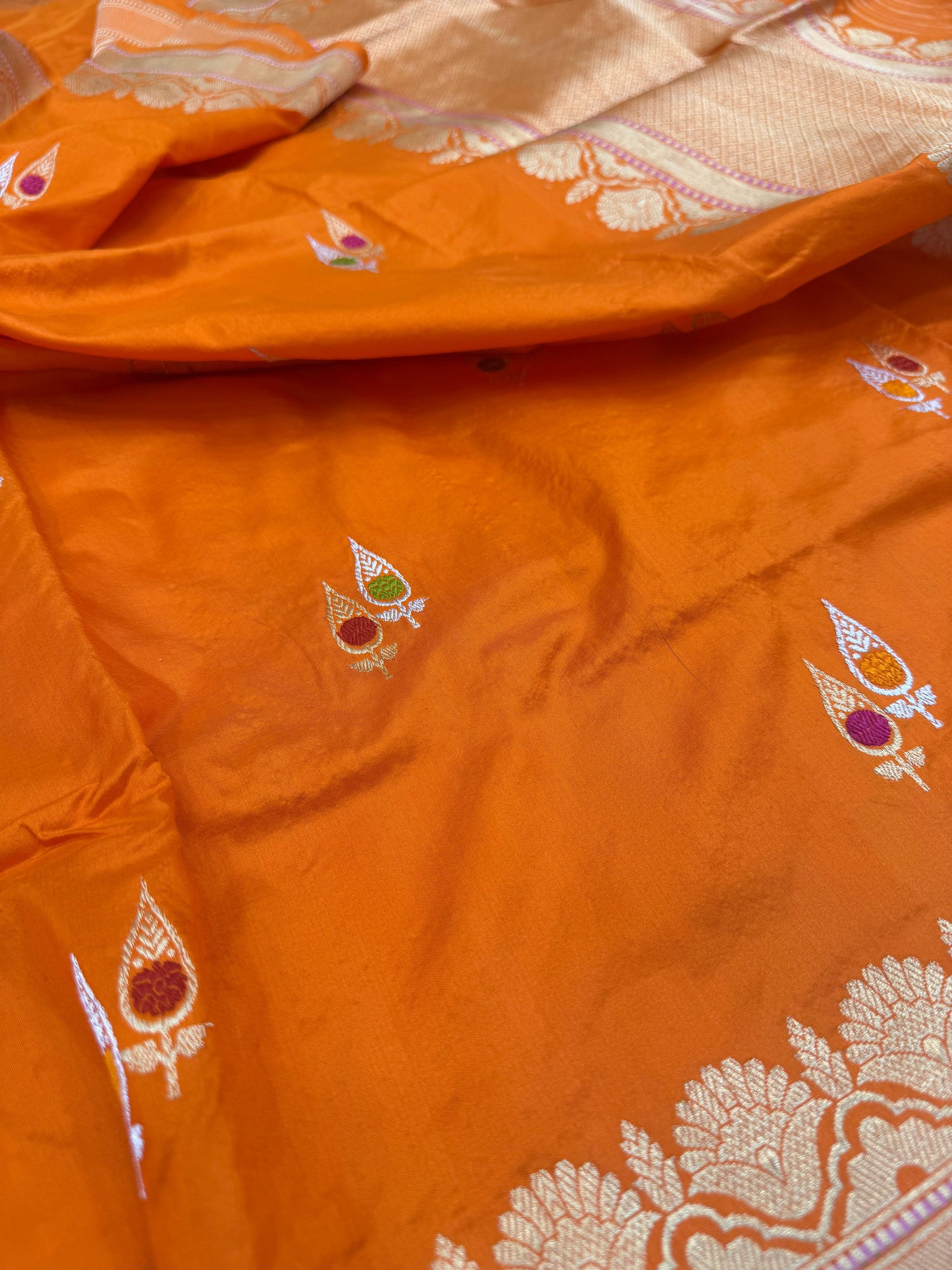 Pure Banarasi Katan Silk Kadhwa Buta Saree
