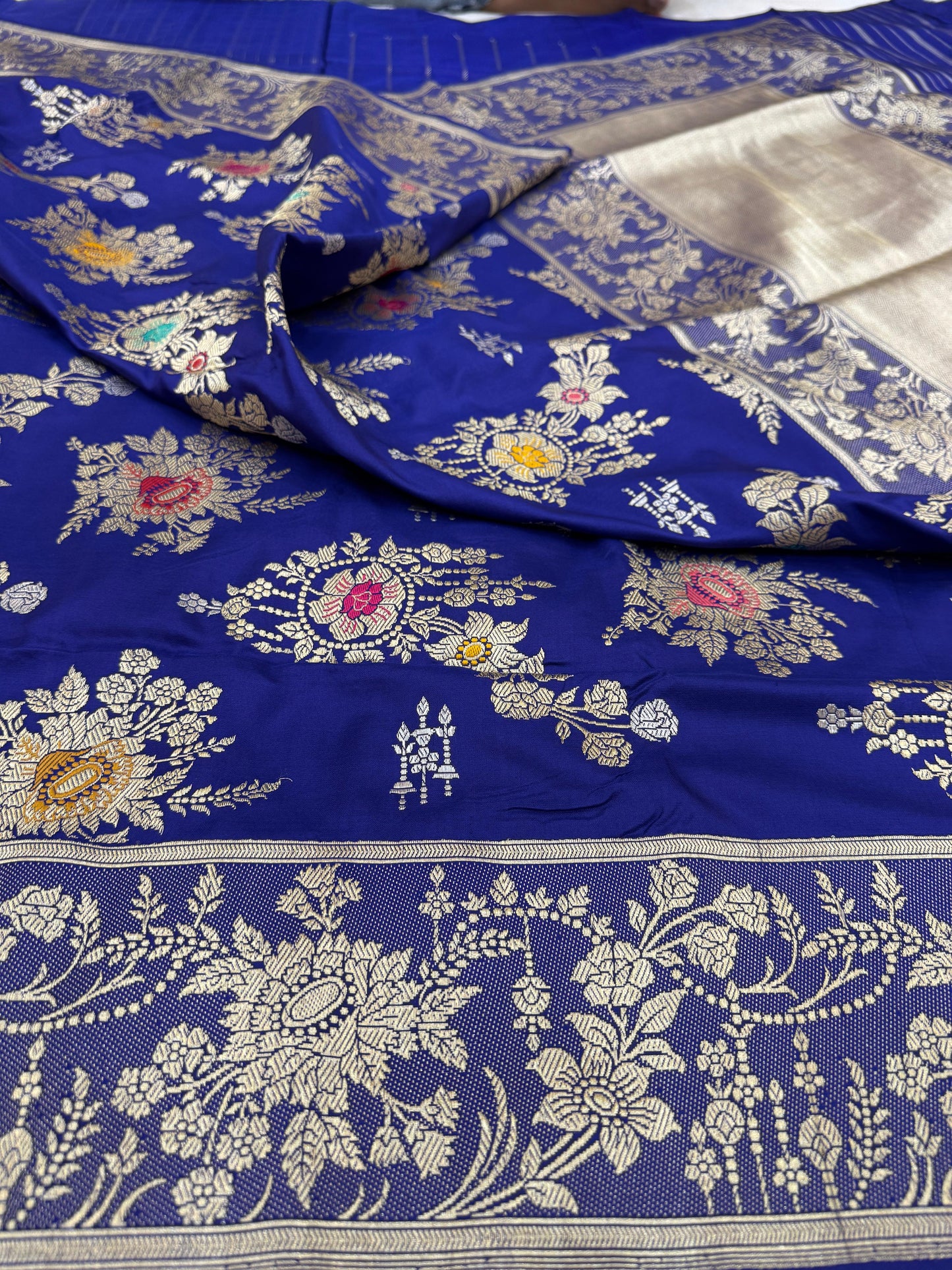 Pure Banarasi Katan Silk Kadhwa Mina Jaal Saree