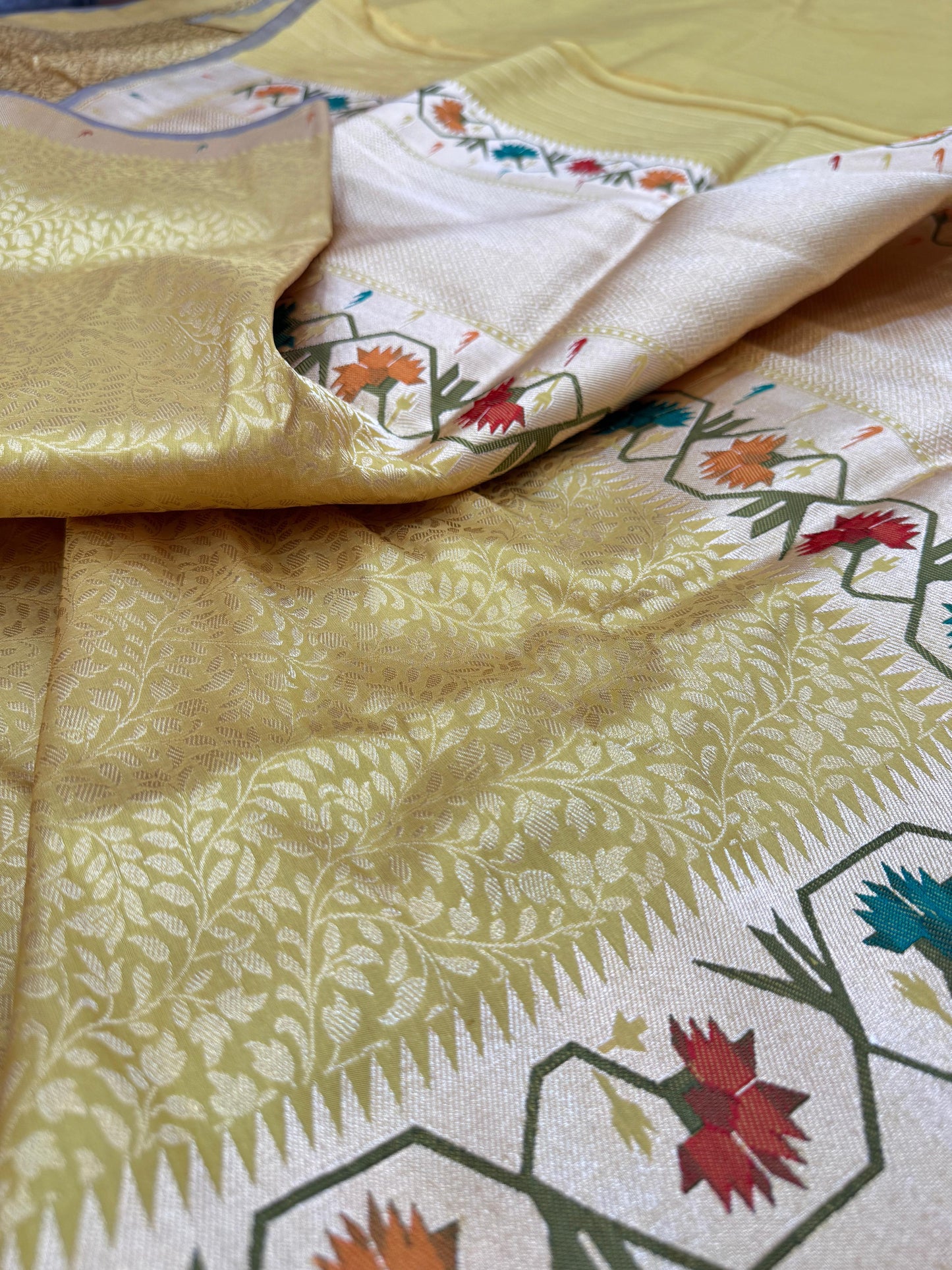 Pure Banarasi Katan Silk Paithani Brocade Saree