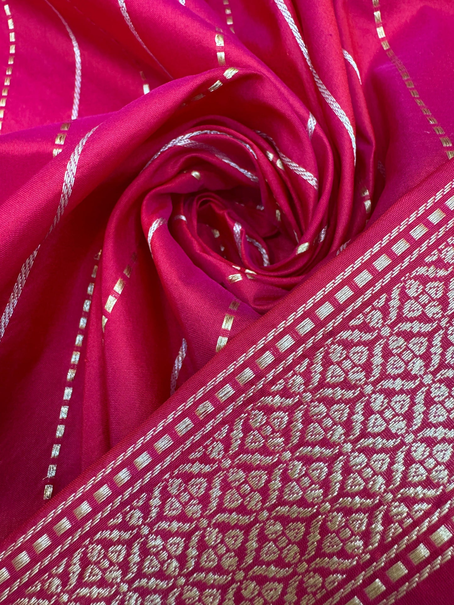 Pure Banarasi Katan Silk Half and Half Saree