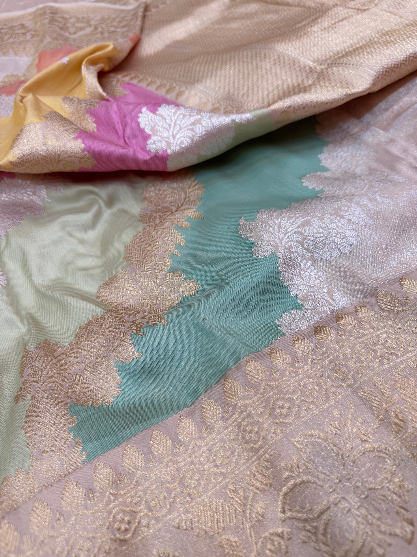 Pure Banarasi Katan Silk Rangkaat Saree