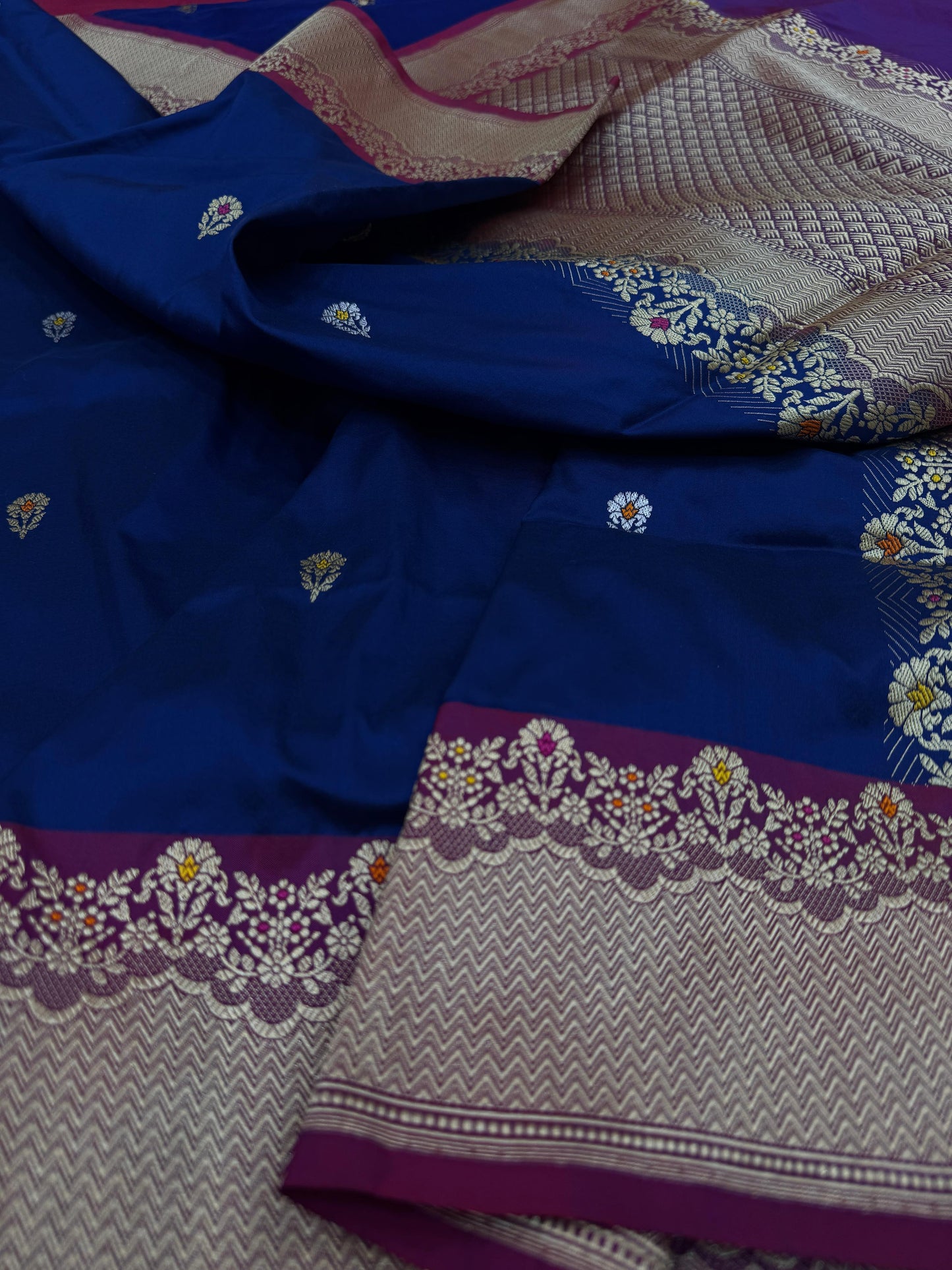 Pure Banarasi Katan Silk Kadhwa Buta Saree