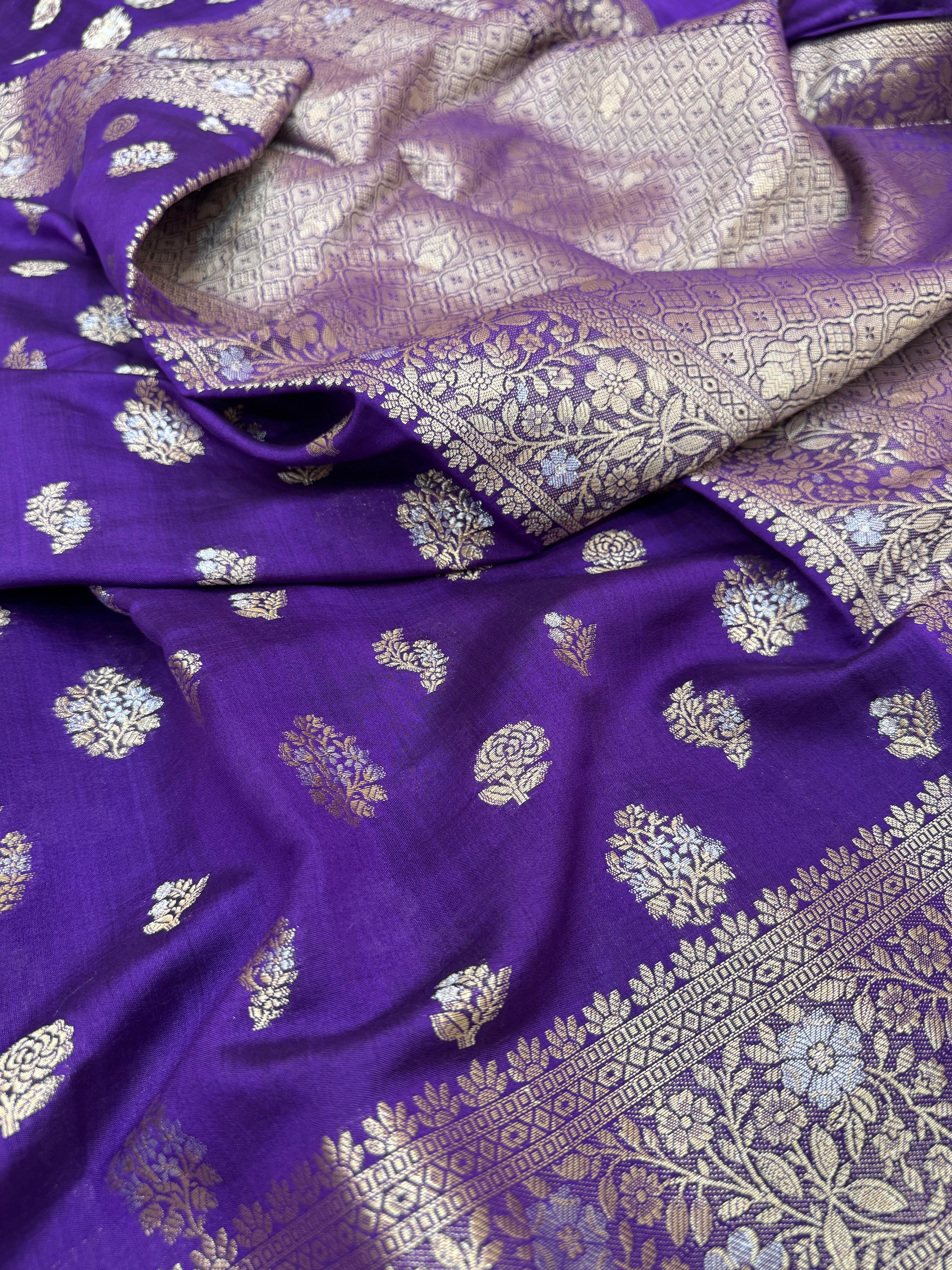 Pure Banarasi Chiniya Silk Sona Rupa Saree