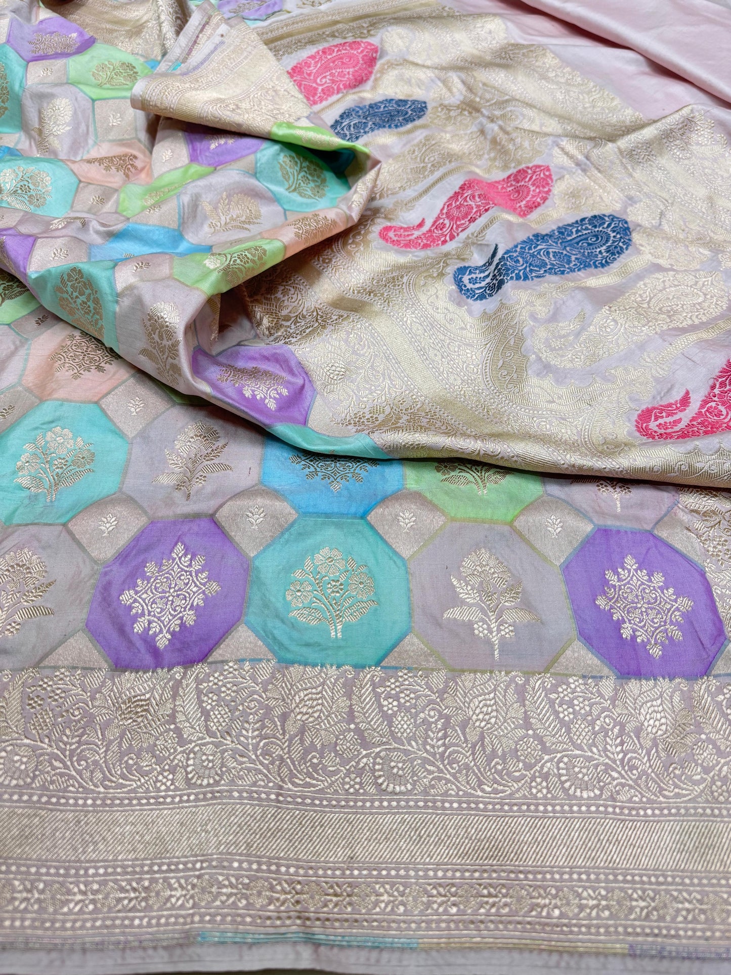 Pure Banarasi Katan Silk Rangkaat Saree