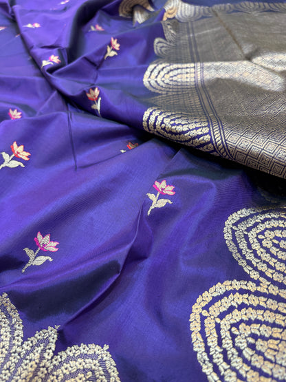 Pure Banarasi Katan Silk Kadhwa Buti Saree