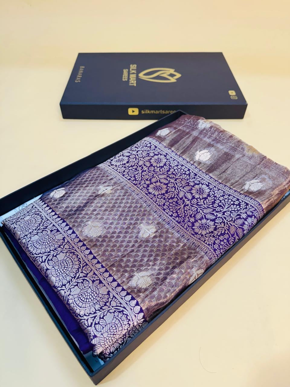 Pure Banarasi Chiniya Tissue Brocade Saree