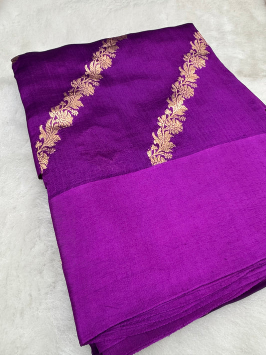 Pure Banarasi Dupion Silk Half and Half Saree