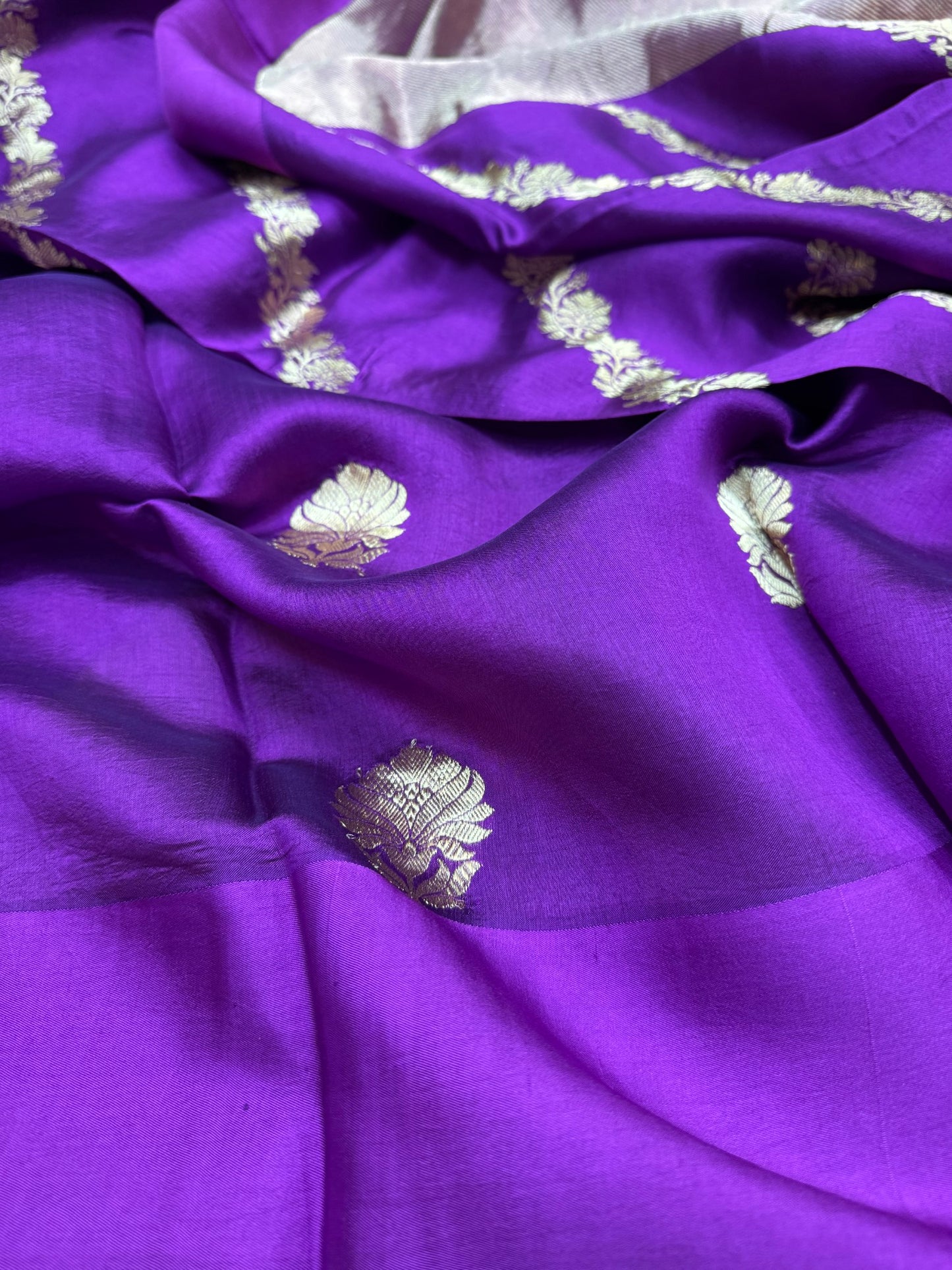 Pure Banarasi Dupion Silk Half and Half Saree