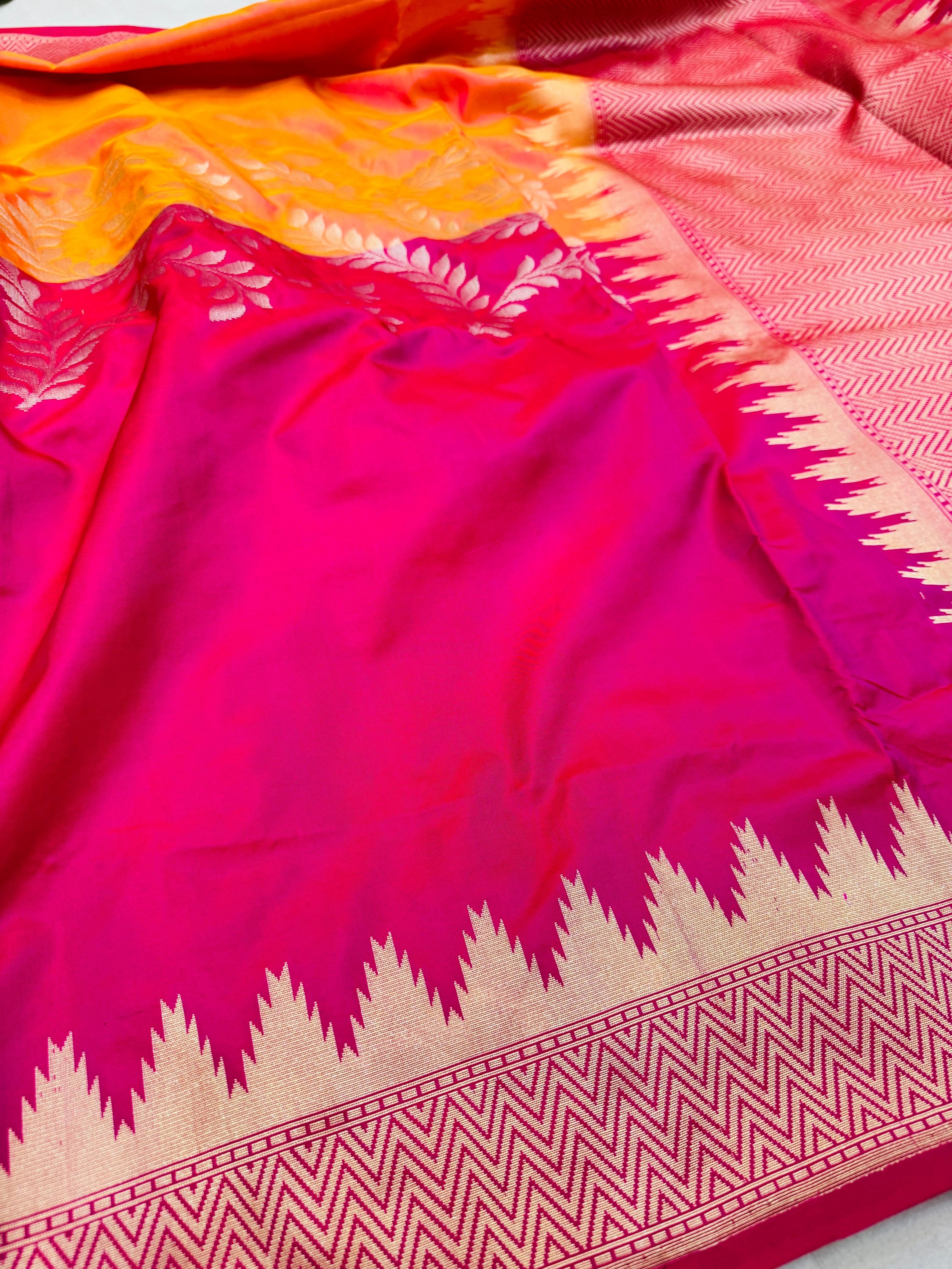 Pure Banarasi Designer Half & Half Sarees