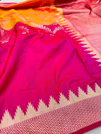 Pure Banarasi Designer Half & Half Sarees