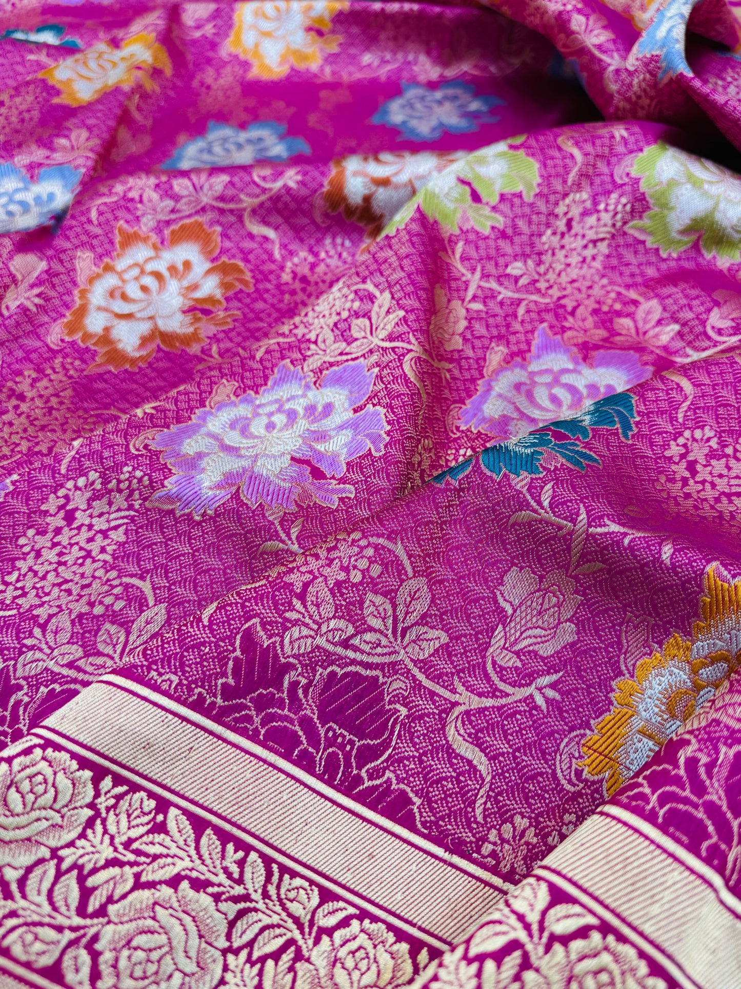 Pure Banarasi Katan Silk Brocade Sarees